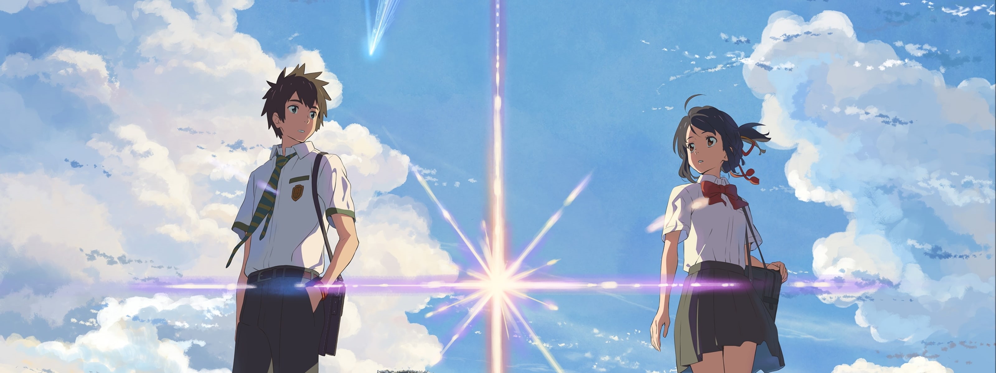anime, screen, 2K, multi, widescreen, dual, monitor, HD Wallpaper