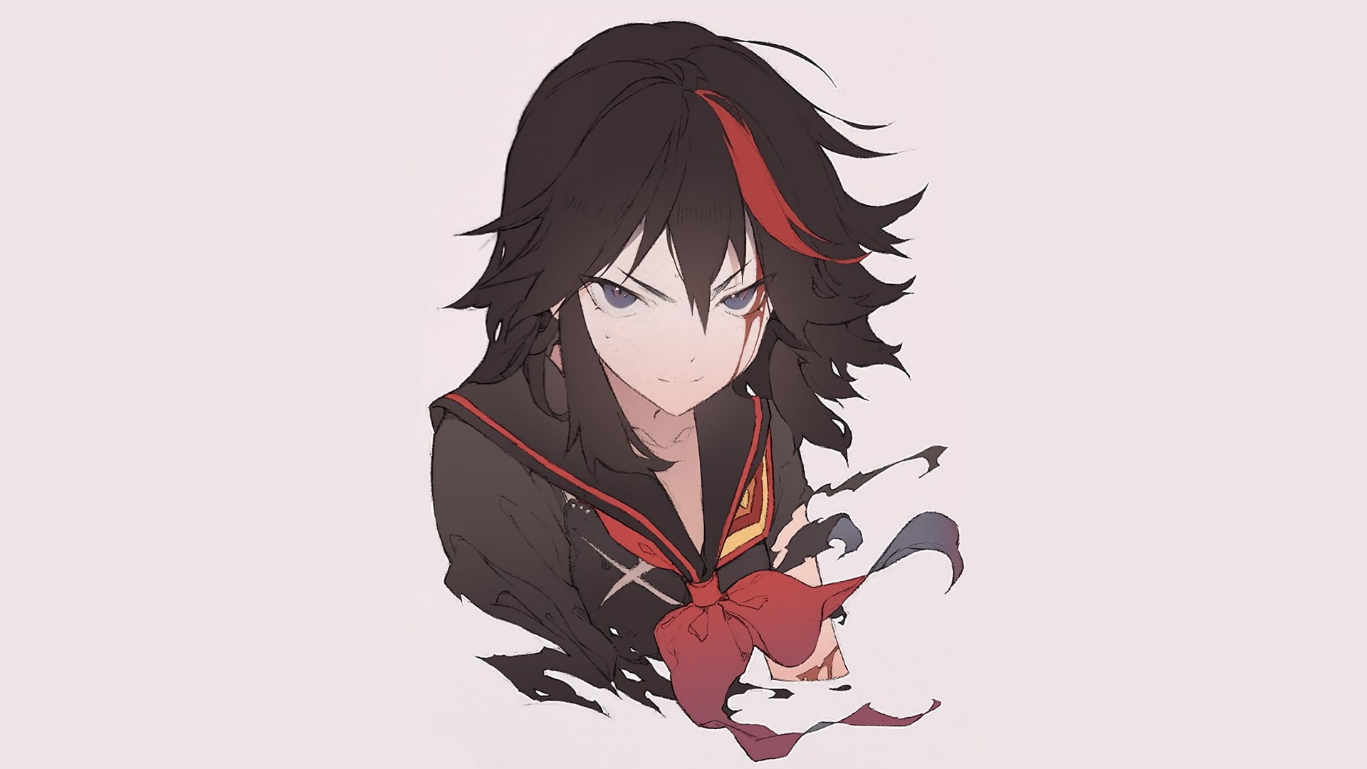 1080P, Kill la Kill, anime girls, minimalism, Matoi Ryuuko, simple background, HD Wallpaper
