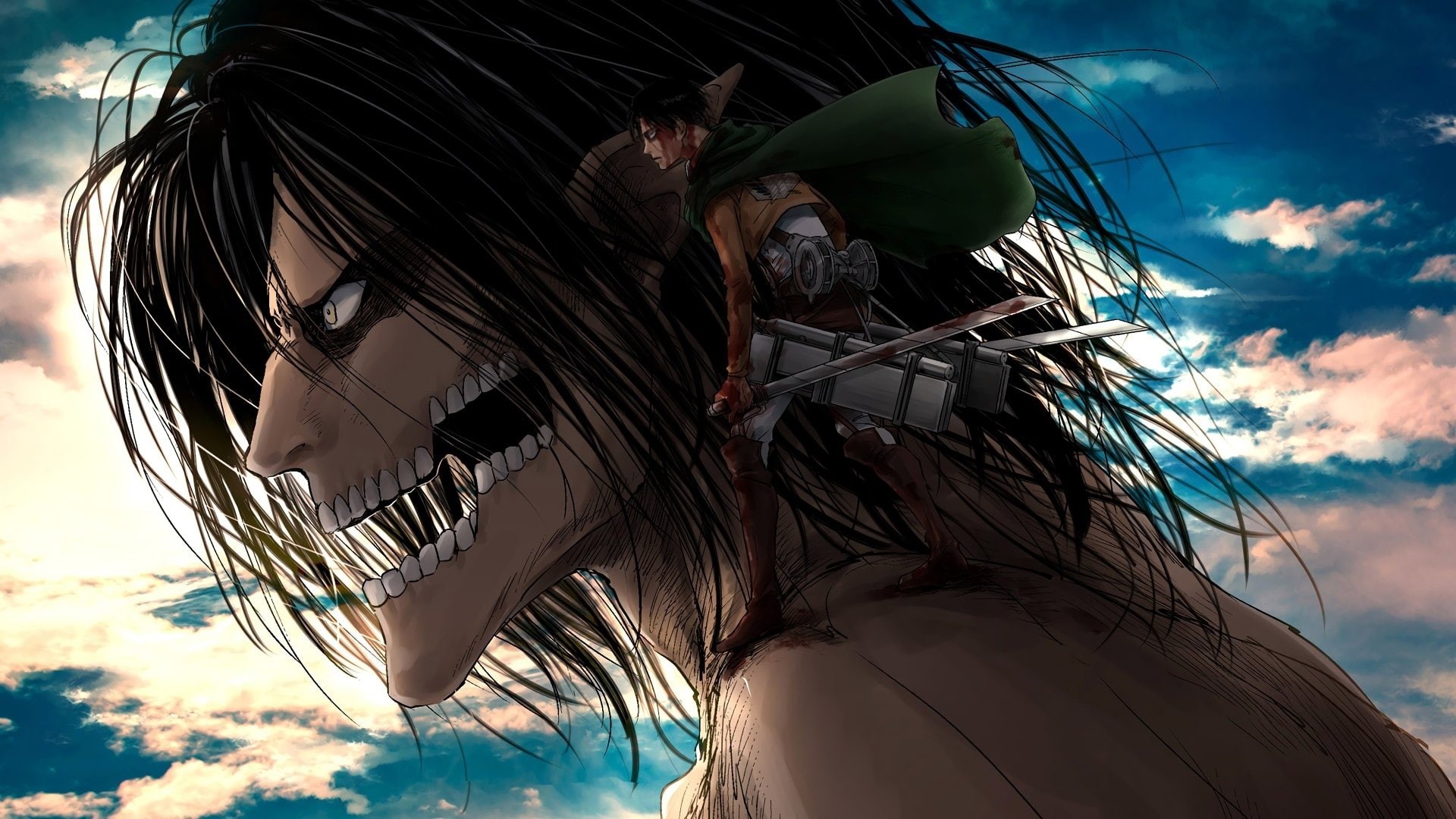 Anime, Attack On Titan, Eren Yeager, Levi Ackerman, 1080P, HD Wallpaper