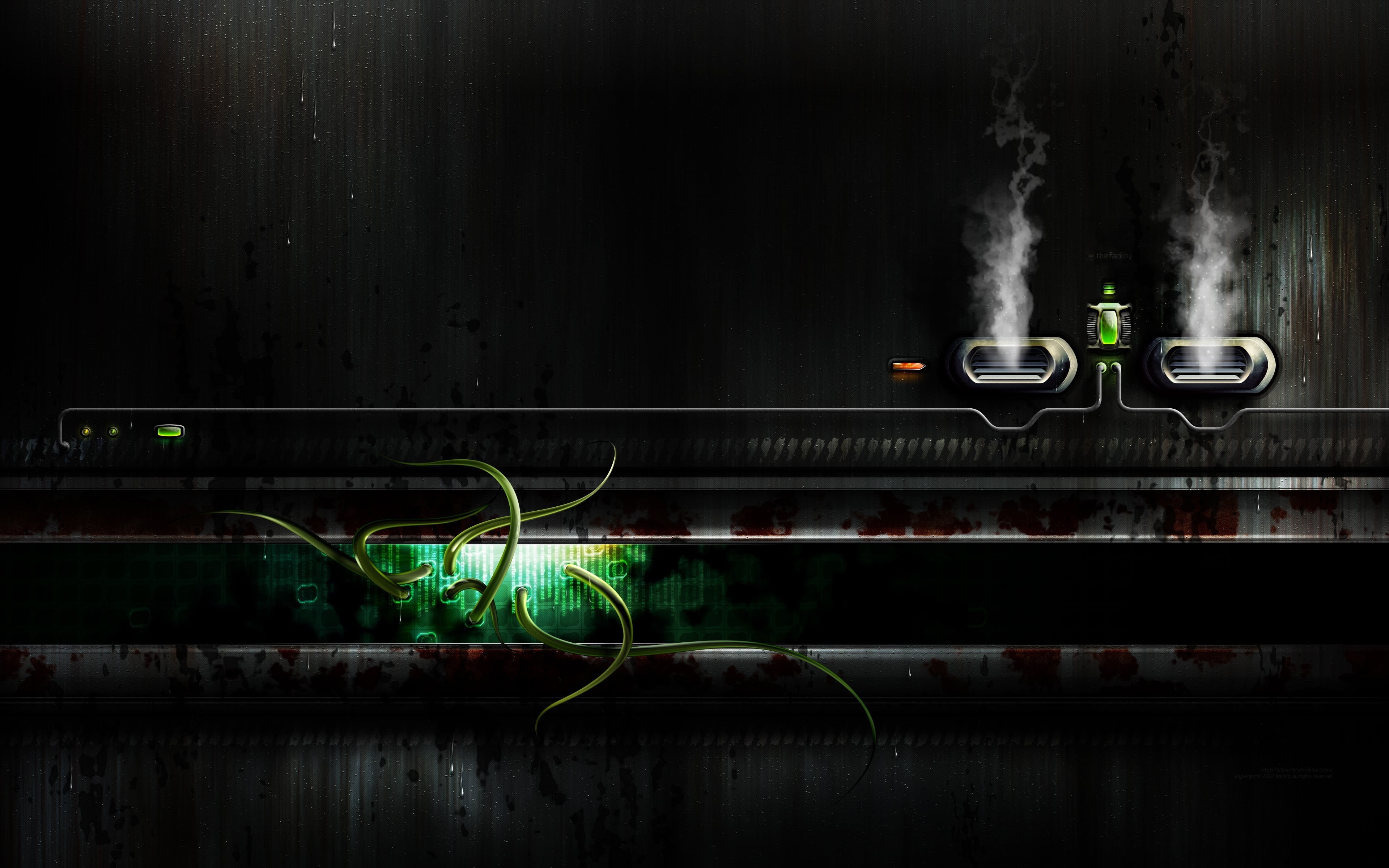 studio shot, 4K, fantasy art, glowing, connection, light, technology, no people, communication, industry, green color, electricity, electronic, lighting equipment, HD Wallpaper