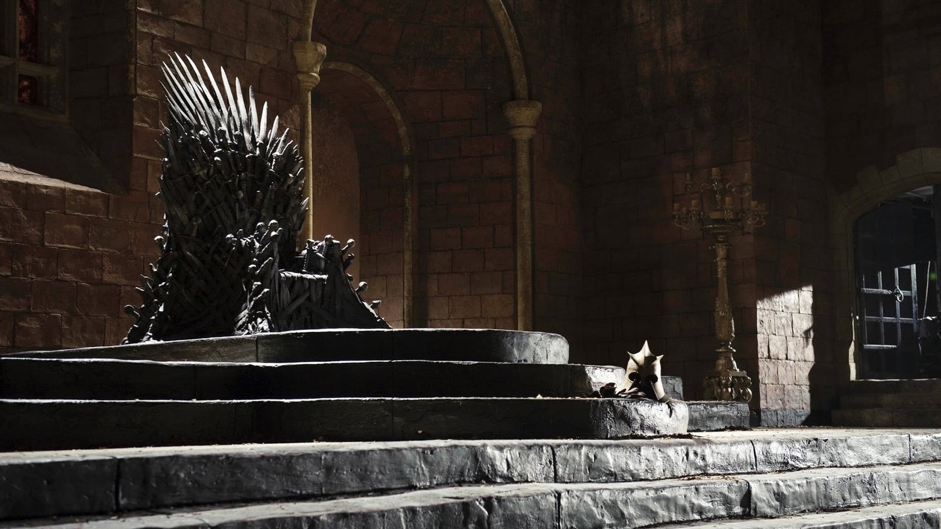 building, religion, human representation, representation, sculpture, steps, no people, architectural column, statue, history, Iron Throne, 1080P, throne, HD Wallpaper