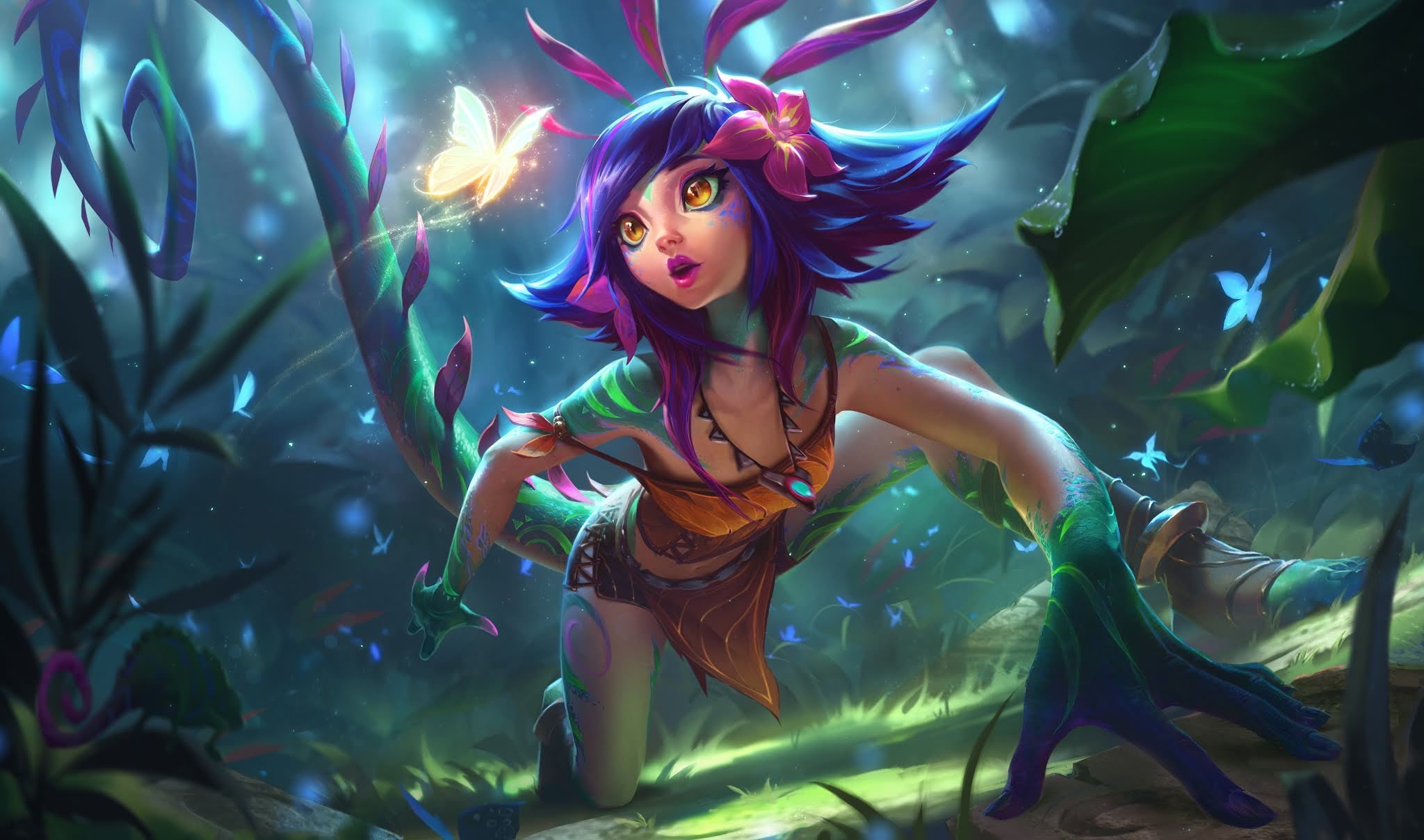 neeko, fantasy girl, 1080P, video games, PC gaming, Neeko (League of Legends), League of Legends, HD Wallpaper