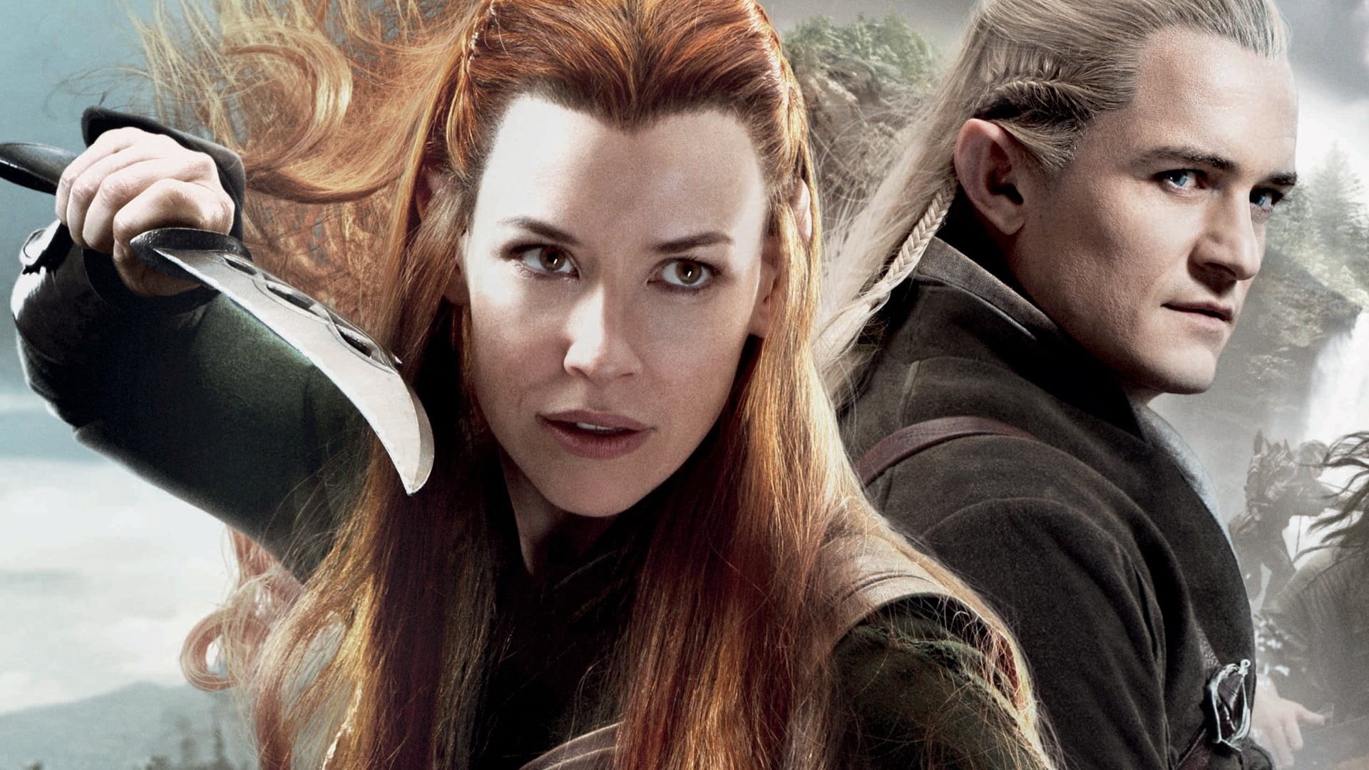 lifestyles, hair, The Hobbit, headshot, looking at camera, mid adult, movies, couple - relationship, two people, hairstyle, 1080P, beauty, The Hobbit: The Desolation of Smaug, HD Wallpaper