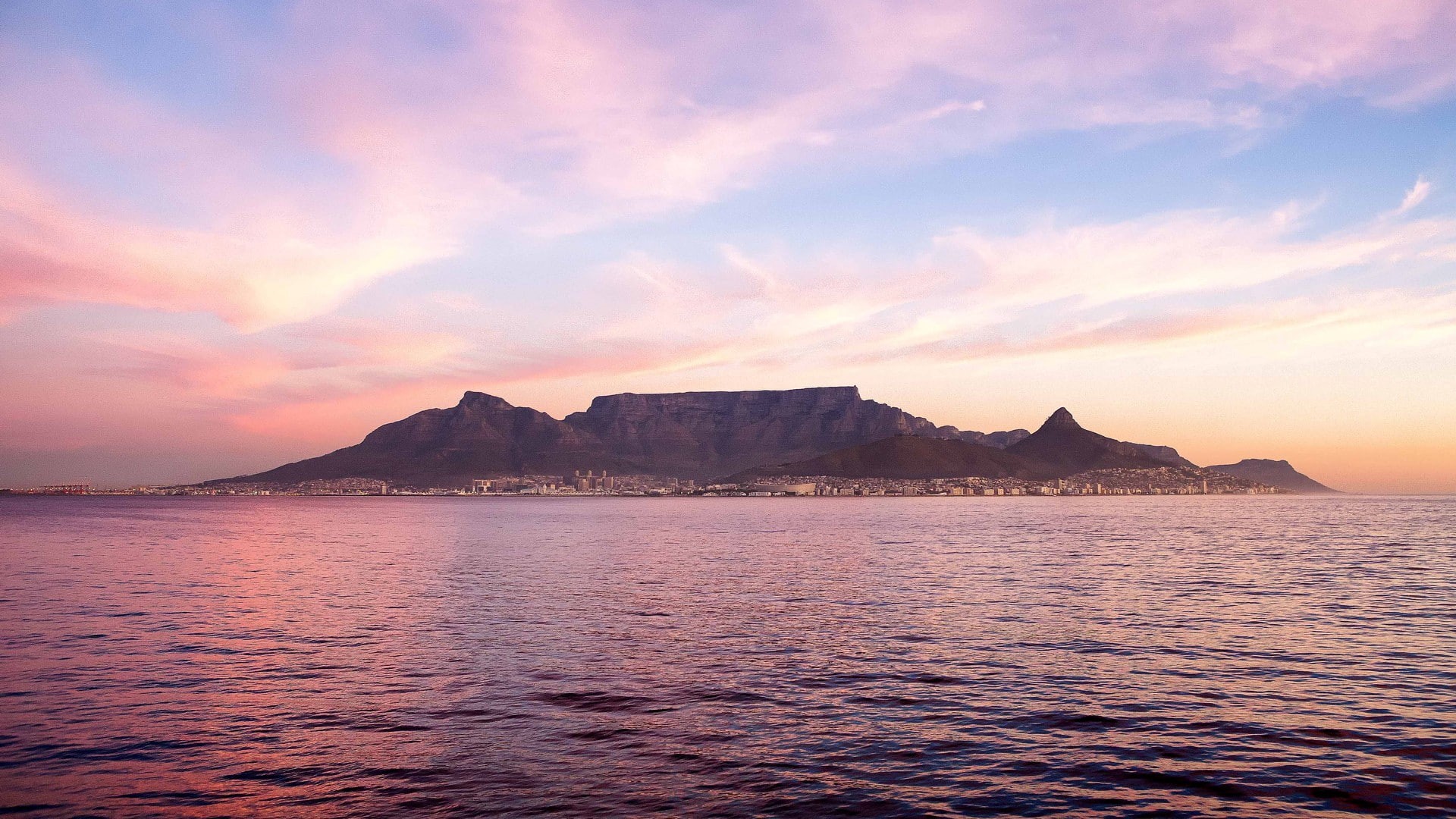 travel, cloud - sky, dramatic sky, outdoors, travel destinations, horizon, scenics - nature, land, South Africa, 1080P, mountain, Cape Town, tranquil scene, HD Wallpaper