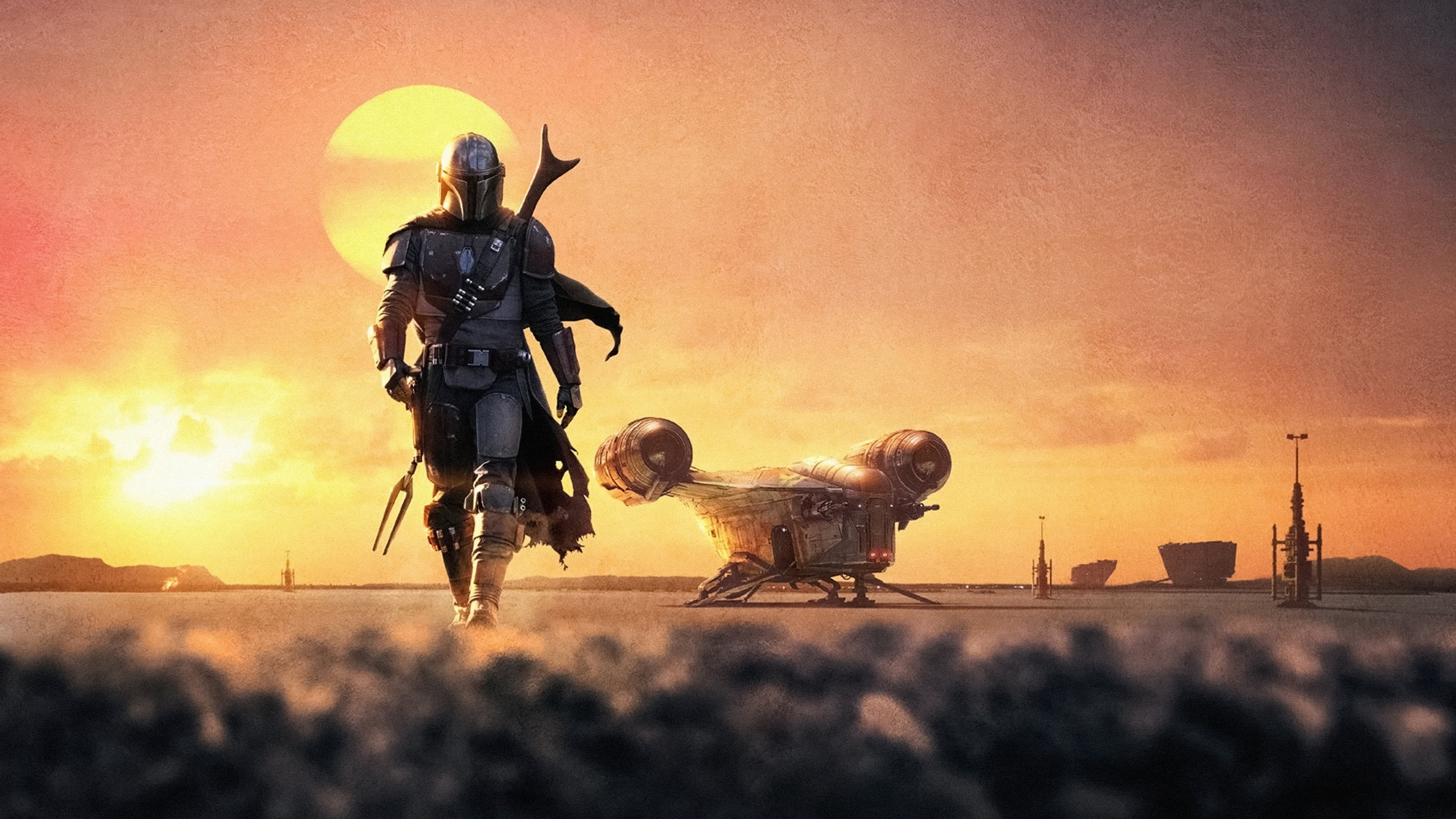 Star Wars, The Mandalorian (TV Show), 4K, The Mandalorian, TV Show, The Mandalorian (Character), HD Wallpaper