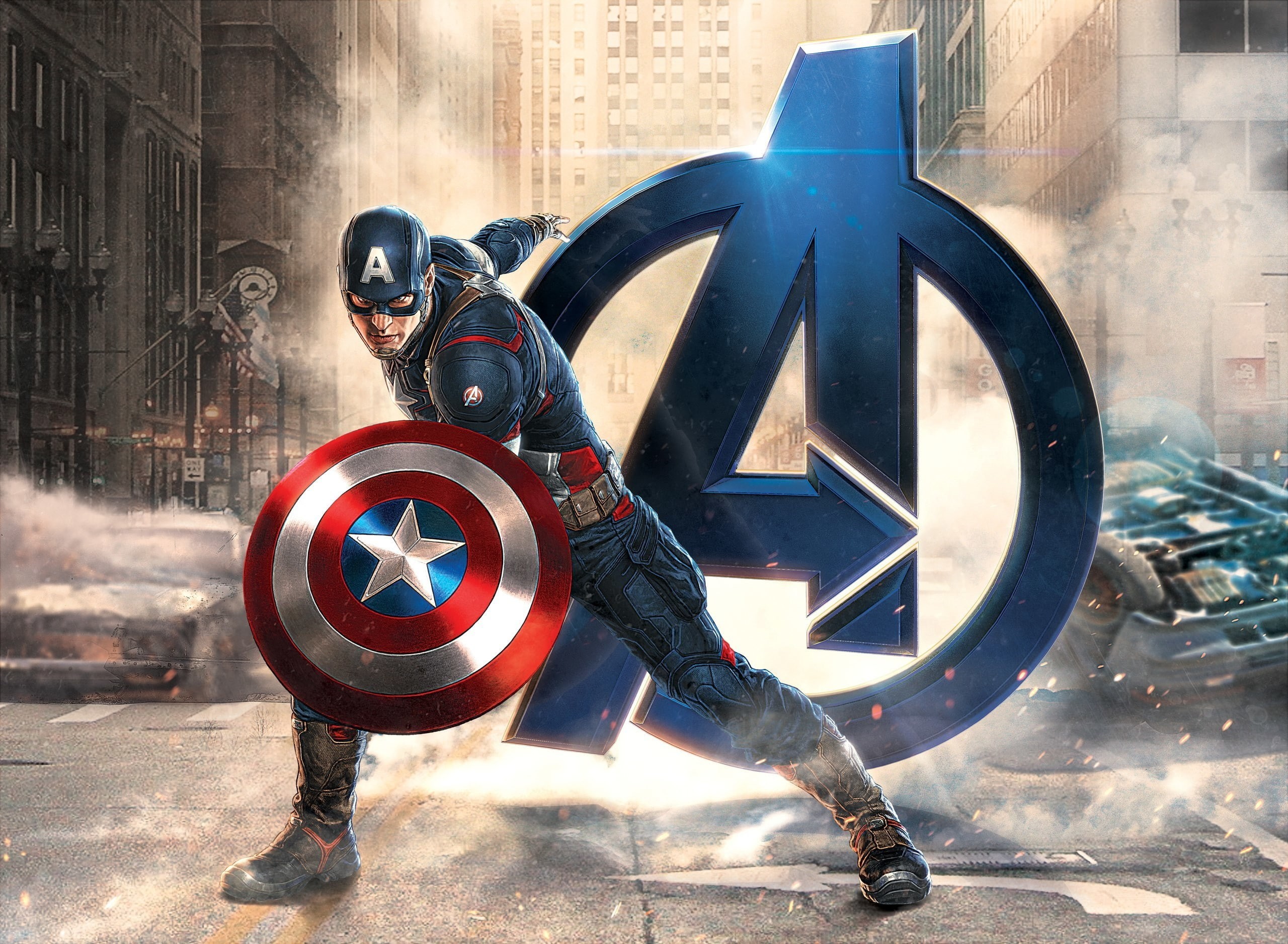 superhero, 2K, Avengers: Age of Ultron, Captain America, The Avengers, HD Wallpaper