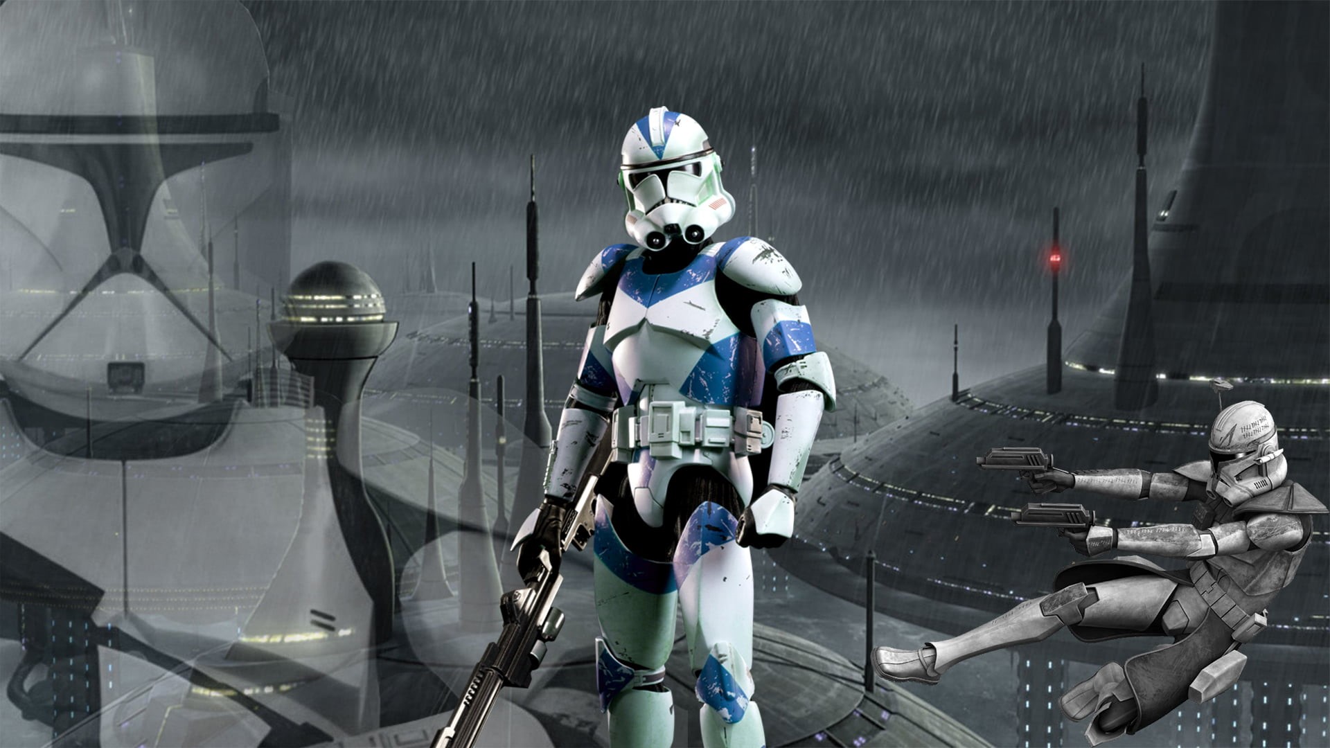 technology, security, illustration, unrecognizable person, protection, Star Wars, people, reflection, indoors, two people, clone trooper, helmet, stormtrooper, HD Wallpaper