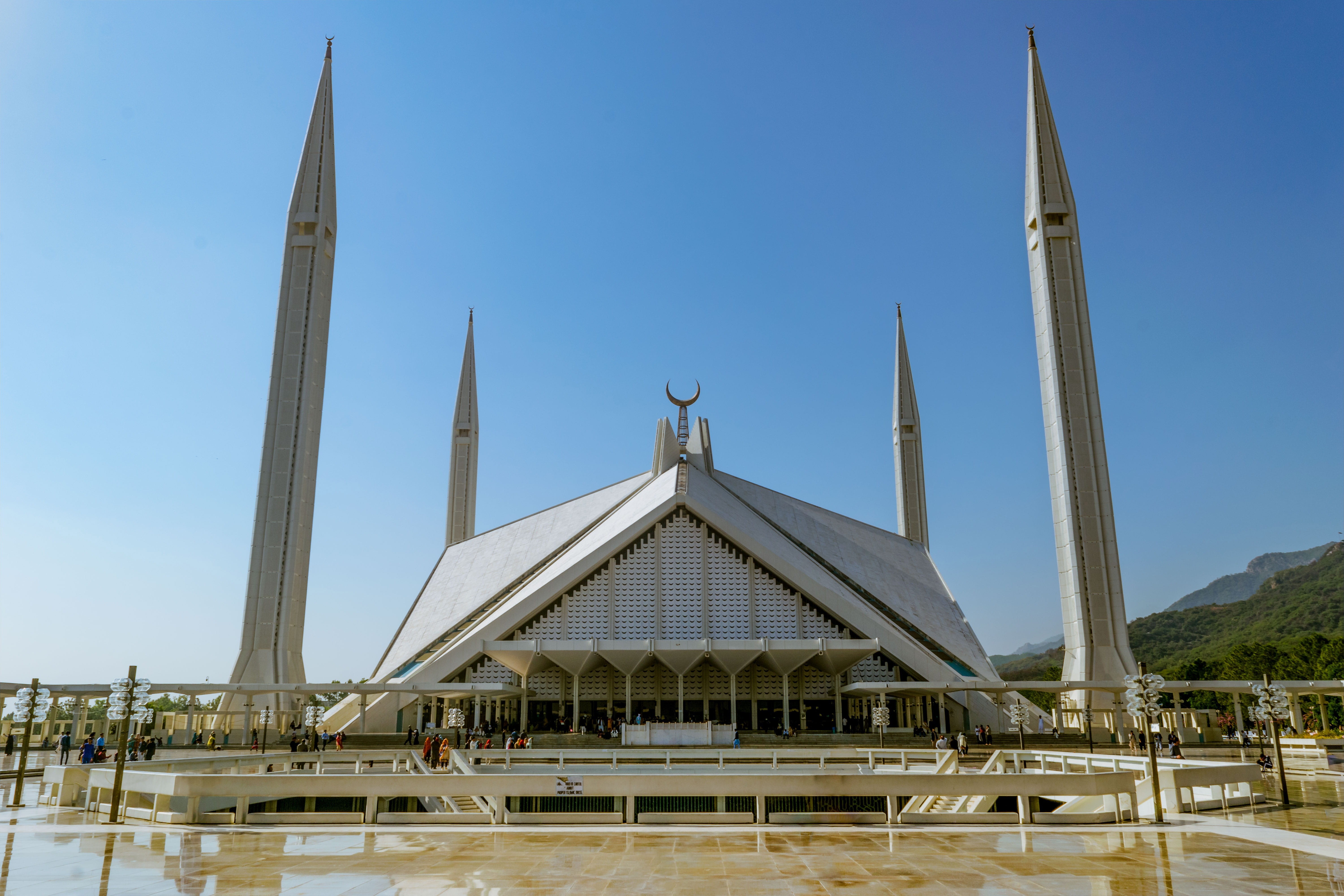 pakistan, tower, dome, traditional, city, architectural column, day, sky, clear sky, muslim, travel, mosque, landmark, built structure, famous, ornament, HD Wallpaper