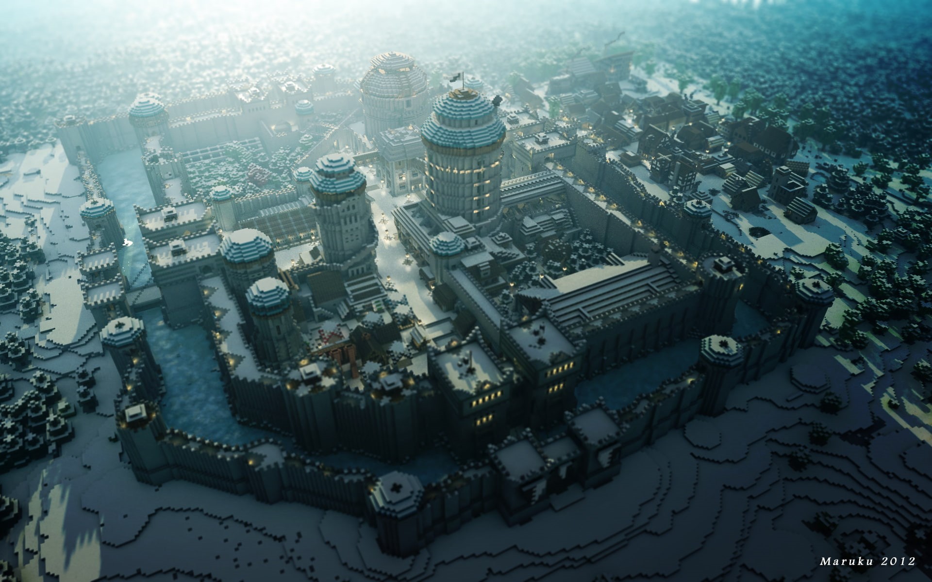winterfell, thrones, stark, castle, video games, game, 1080P, minecraft, hd, HD Wallpaper