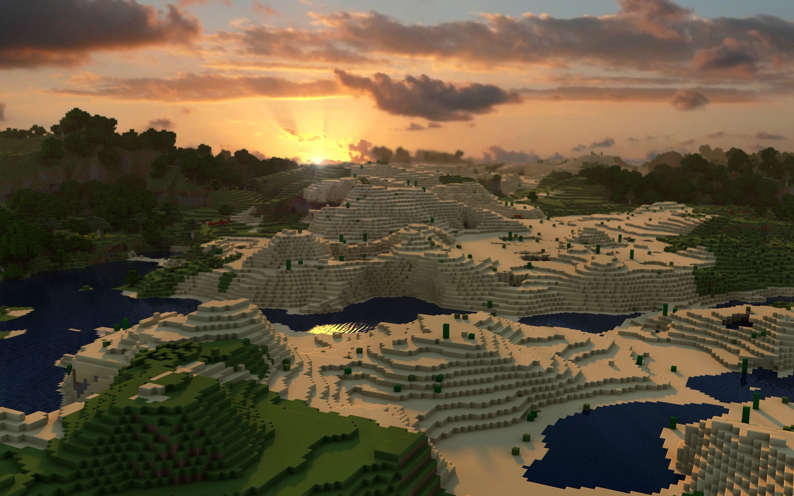 cloud - sky, no people, Minecraft, 2K, beauty in nature, city, scenics - nature, agriculture, map, high angle view, cityscape, environment, tranquil scene, HD Wallpaper