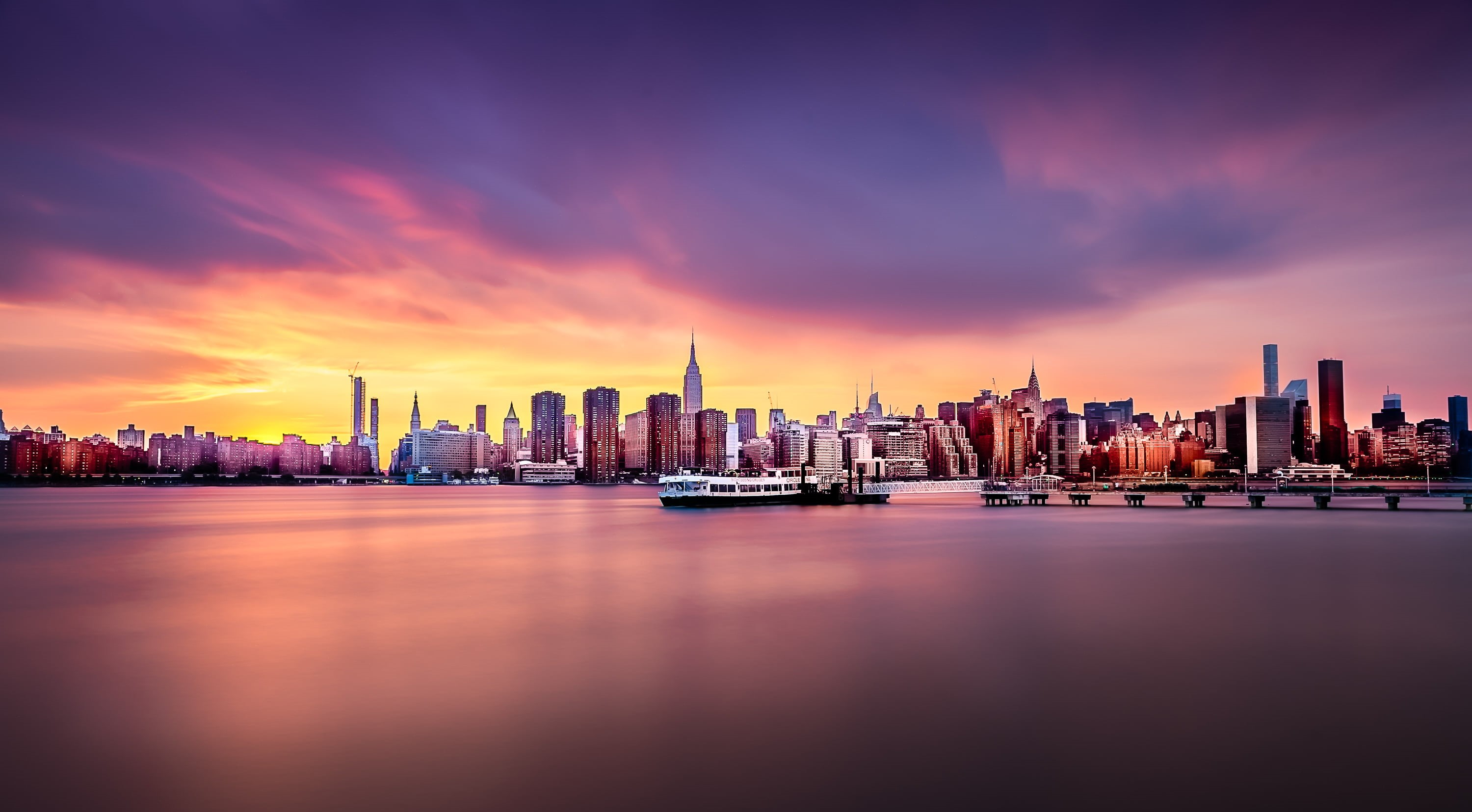 dark  shadows, built Structure, manhattan, long exposure, business, streaky, downtown District, river, Brooklyn, abstract, rise, cityscape, 2K, new york city  new york, HD Wallpaper