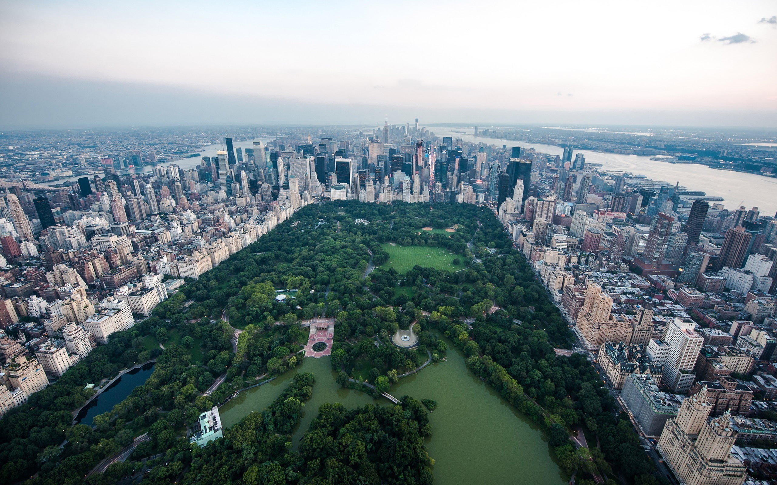 travel destinations, nature, New York City, park, outdoors, architecture, aerial view, crowded, 2K, residential district, modern, central, cityscape, office building exterior, HD Wallpaper