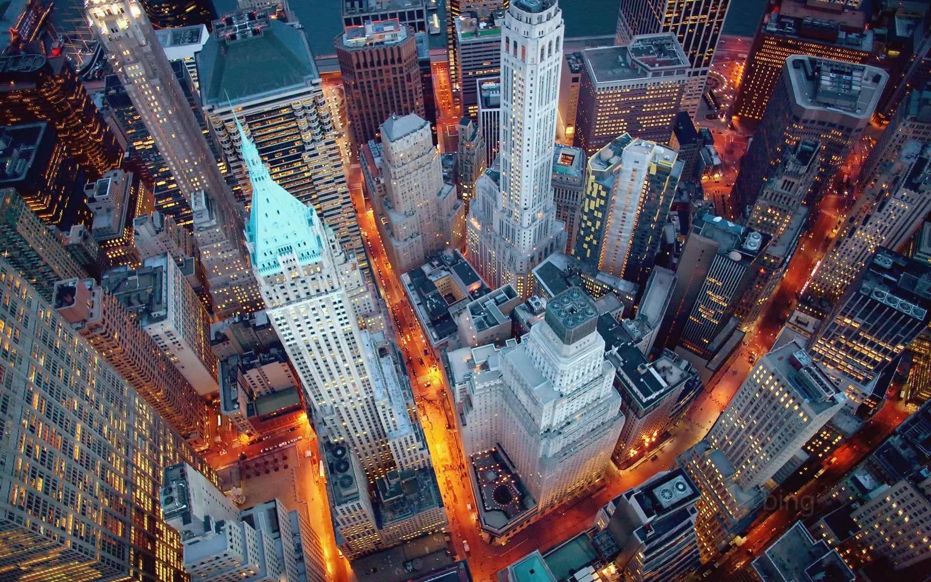 street, urban skyline, architecture, skyscraper, building exterior, road, city, New York City, financial district, city street, 1080P, transportation, HD Wallpaper