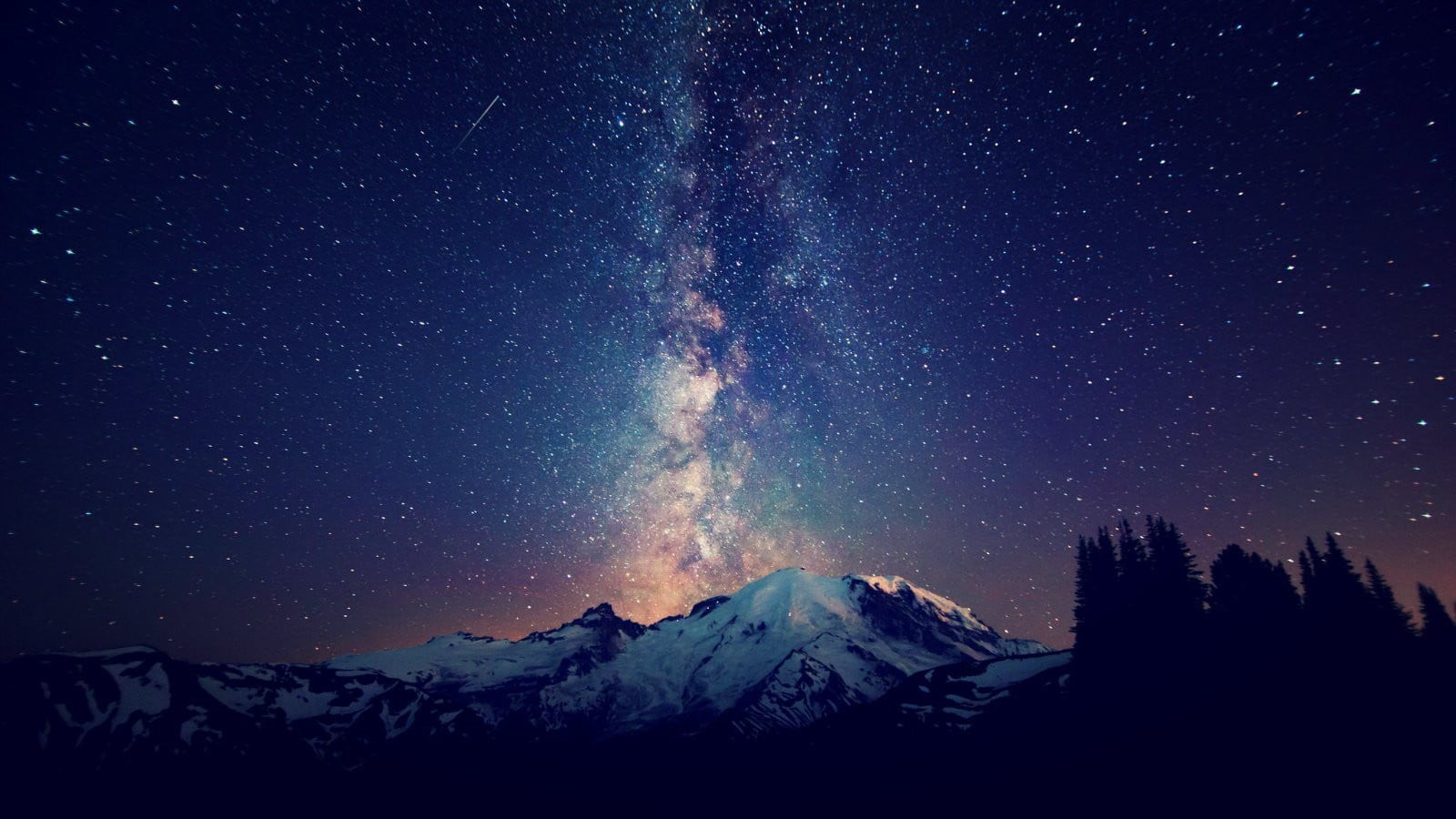 mountains, beauty in nature, black, sky, tranquility, 720P, space, astronomy, white, nature, non-urban scene, cold temperature, mountain peak, milky way, HD Wallpaper