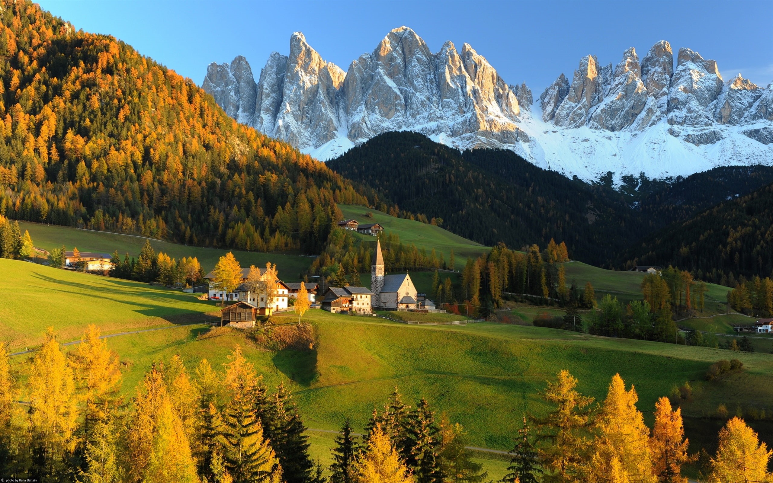 Hills, Autumn, Switzerland, Mountains, House, Alps, 2K, HD Wallpaper