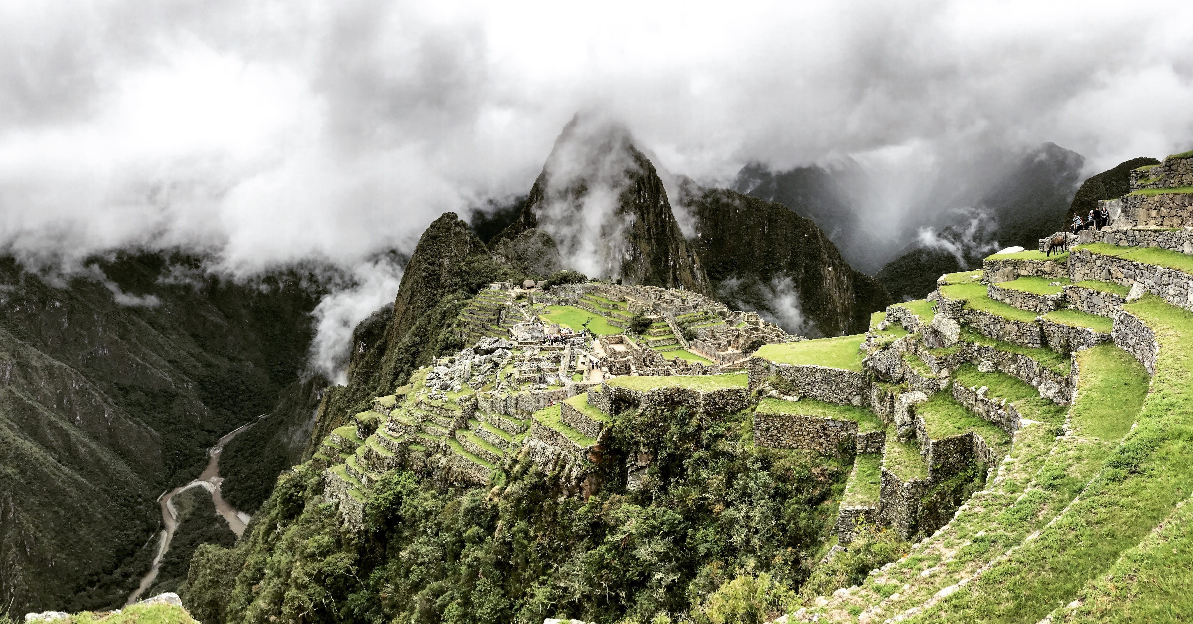 rock - object, the past, mountain range, terraced Field, beauty in nature, green Color, architecture, day, nature, hill, tree, sky, mountain, scenics - nature, HD Wallpaper