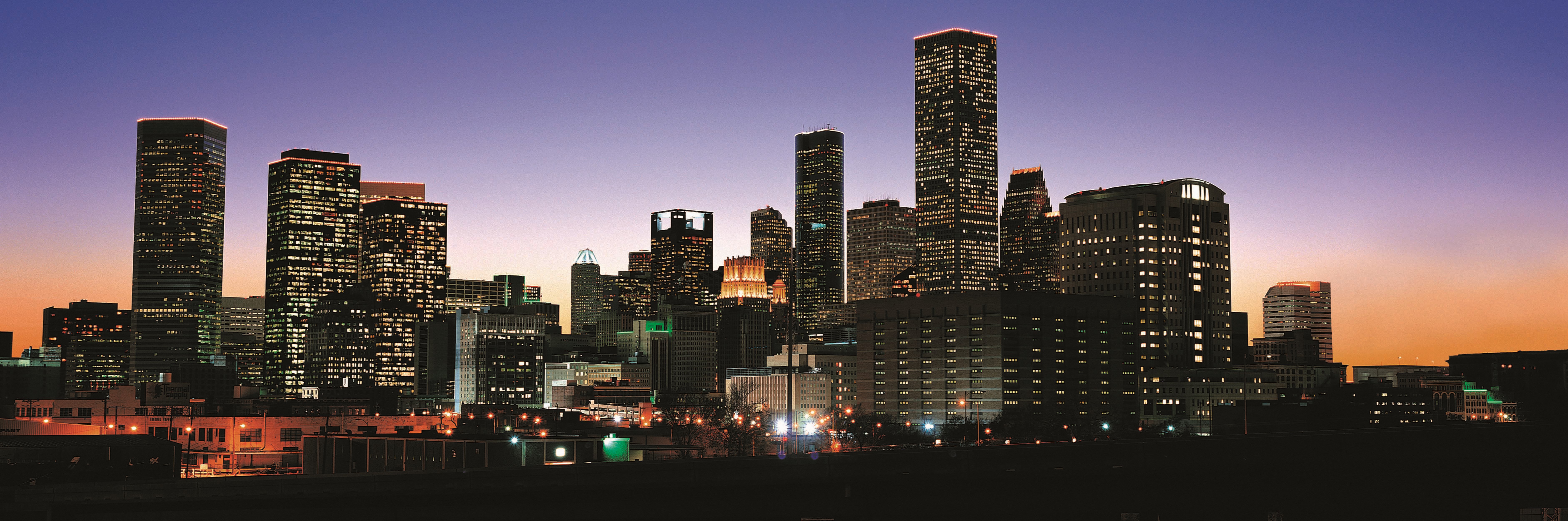 building Exterior, urban Scene, sunset, City, cityscapes, downtown District, Megalopolis, skyscraper, 5K, Panoramas, Night Time, uSA, American, built Structure, HD Wallpaper