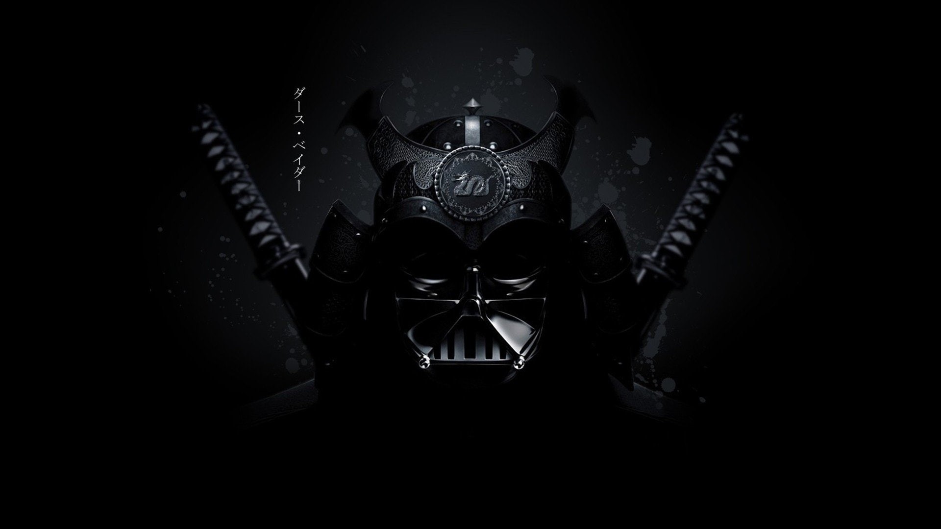 1920x1080 px, people, art, samurai, vader, x, Darth Vader, 1080P, black background, background, darth, px, black, hd, actresses, HD Wallpaper