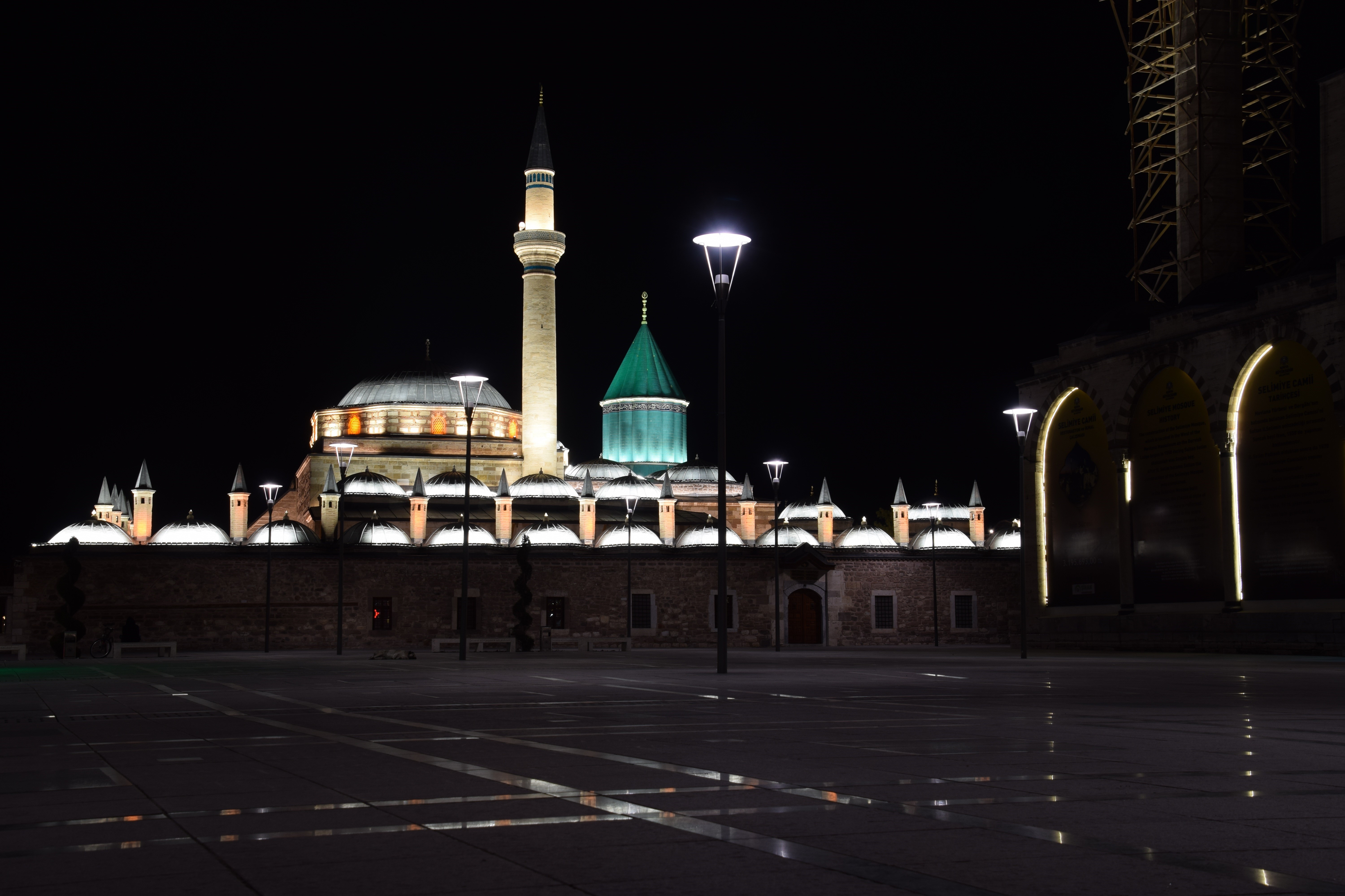 no people, religion, turkish Culture, ottoman Empire, nature, road marking, sky, architecture, spirituality, lights, spire, history, transportation, mosque, HD Wallpaper