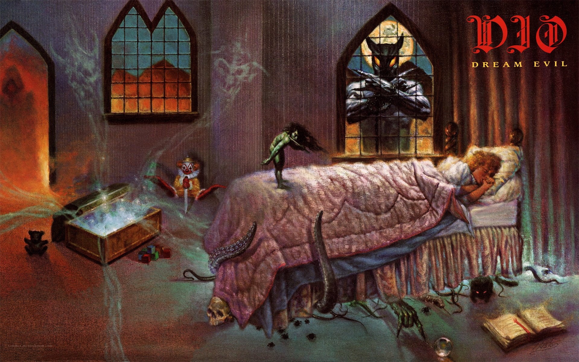 Hard Rock, mural, creativity, Album Cover, place of worship, building, 1080P, day, religion, built structure, no people, Band (Music), Heavy Metal, indoors, HD Wallpaper