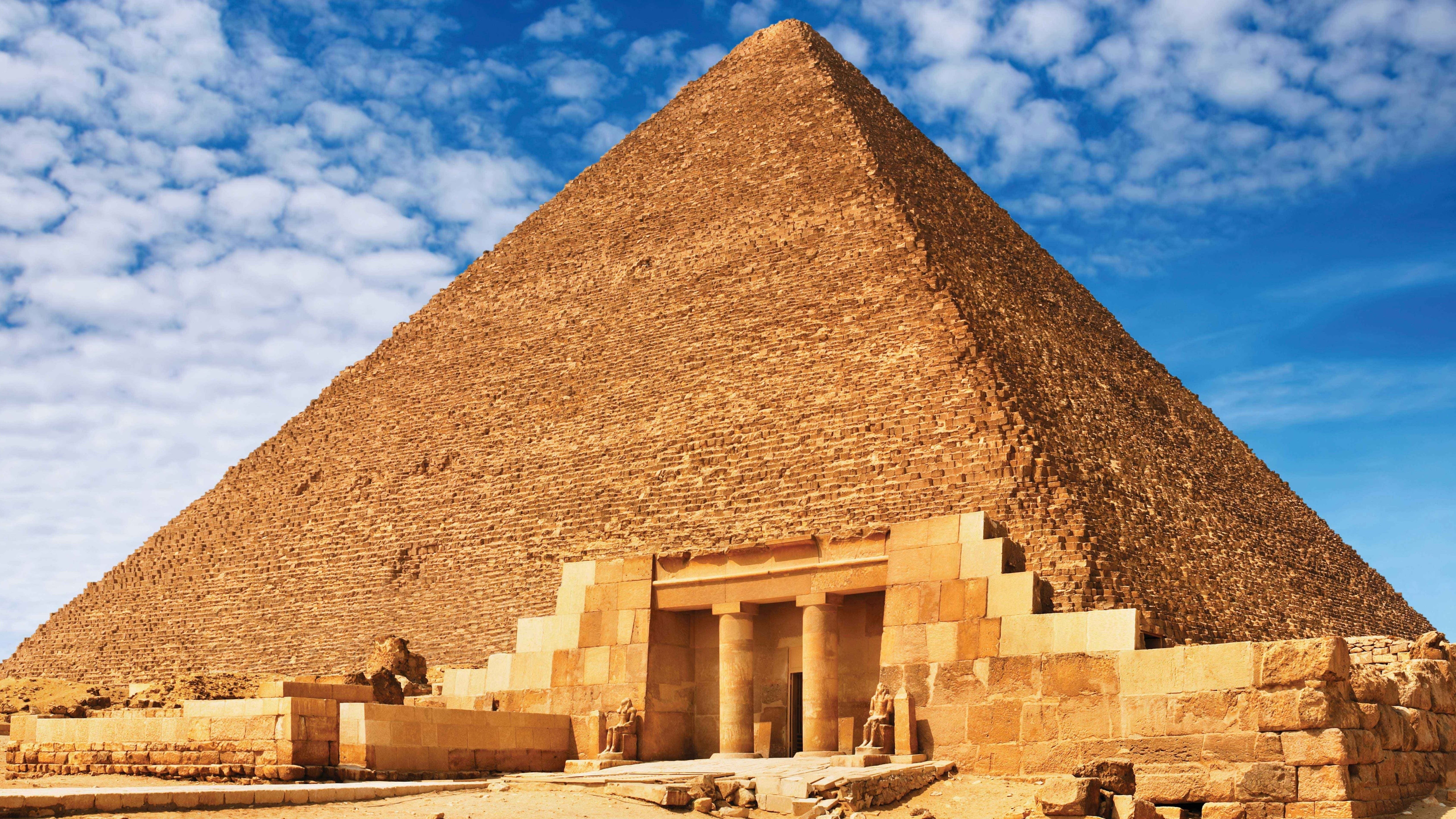 sky, monument, historic site, unesco world heritage site, great pyramid of giza, wonders of the world, cheops, 5K, egypt, pyramid of cheops, pyramid, ancient, HD Wallpaper