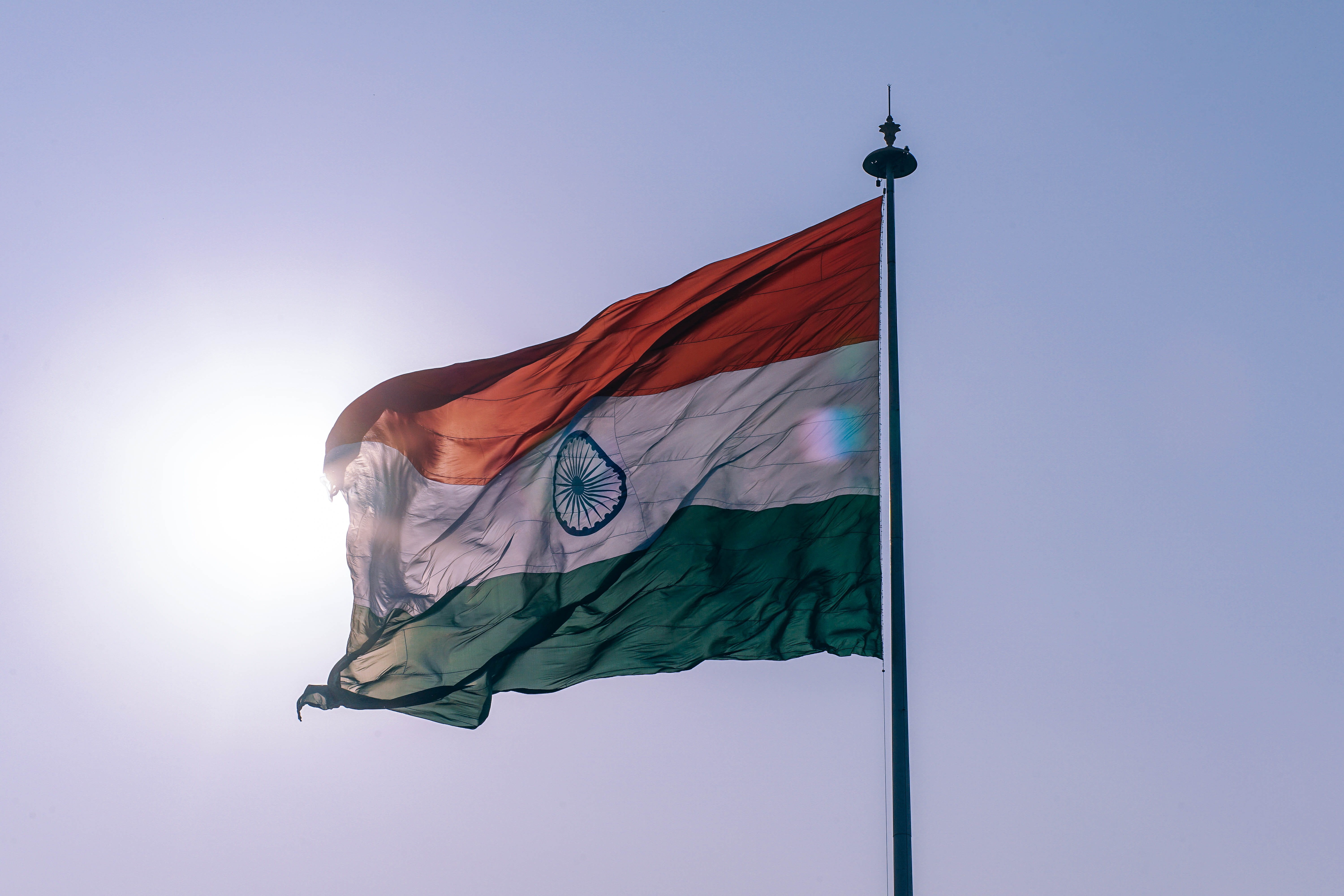 design, pride, material, pole, history, waving, post, india, dom, metal, summer, gray, color, flag, sunlight, concept, army, illustration, celebration, HD Wallpaper