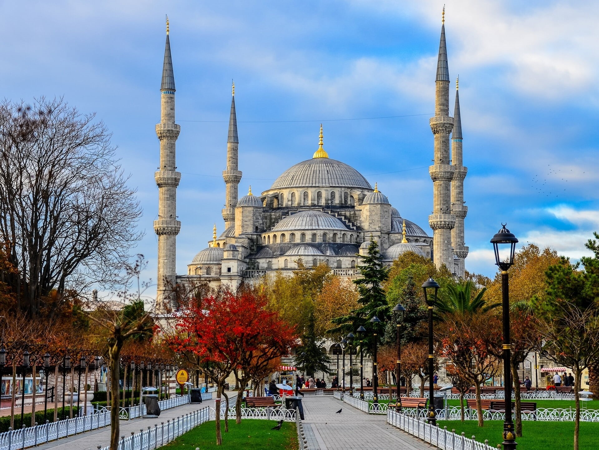 monument, urban Scene, belief, city, architecture, dome, Sultan Ahmed Mosque, concrete, turkey - Middle East, mosque, turkish Culture, cityscape, spire, HD Wallpaper