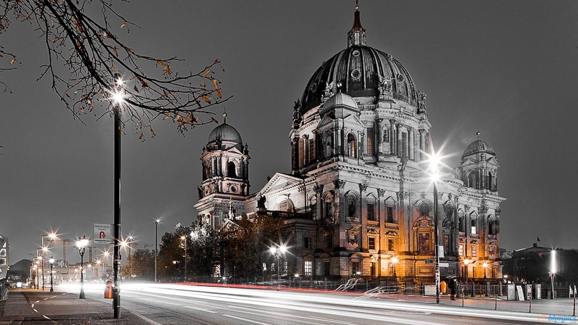 travel, religion, religious, building, street, tower, building exterior, light trail, structure, mosque, long exposure, city, night, old, travel destinations, HD Wallpaper