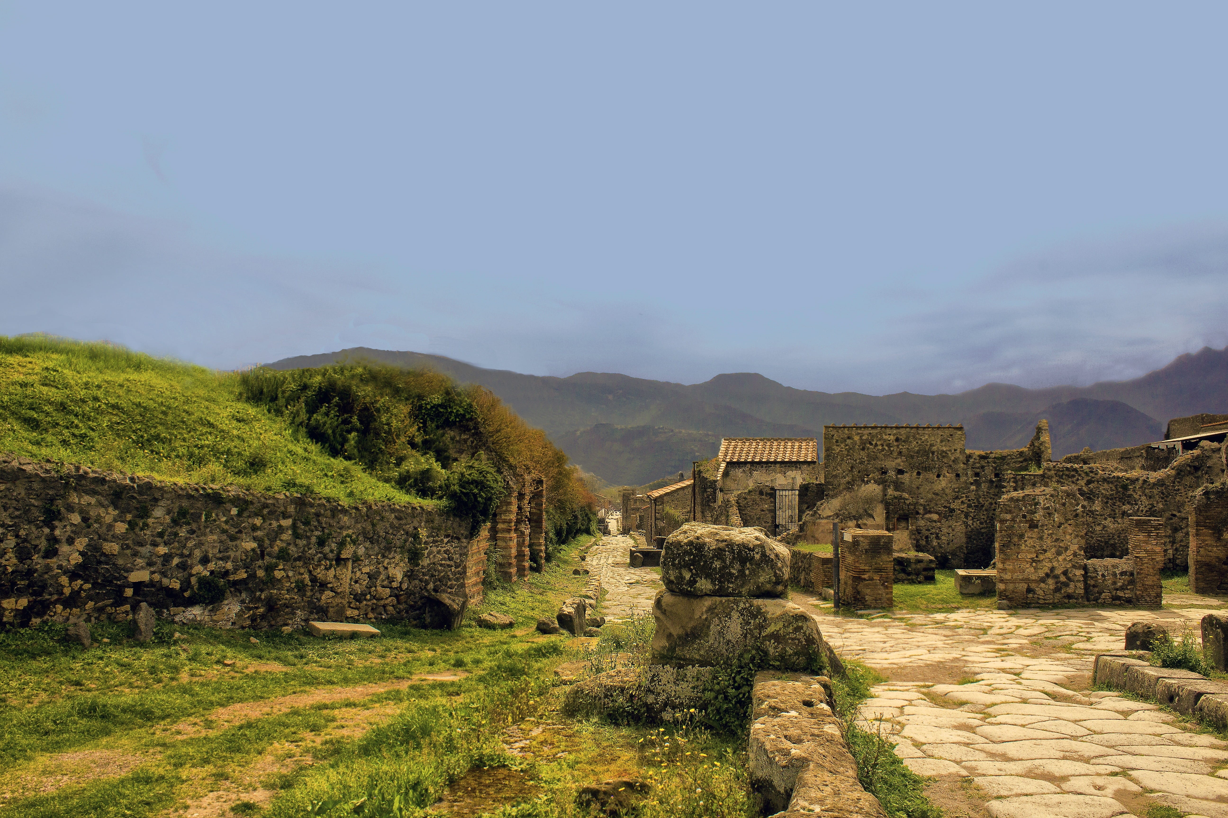 ruined, historical, 5K, archaeology, built structure, outdoors, italy, europe, roman, ancient, archaeological, day, ancient history, site, famous, landmark, HD Wallpaper