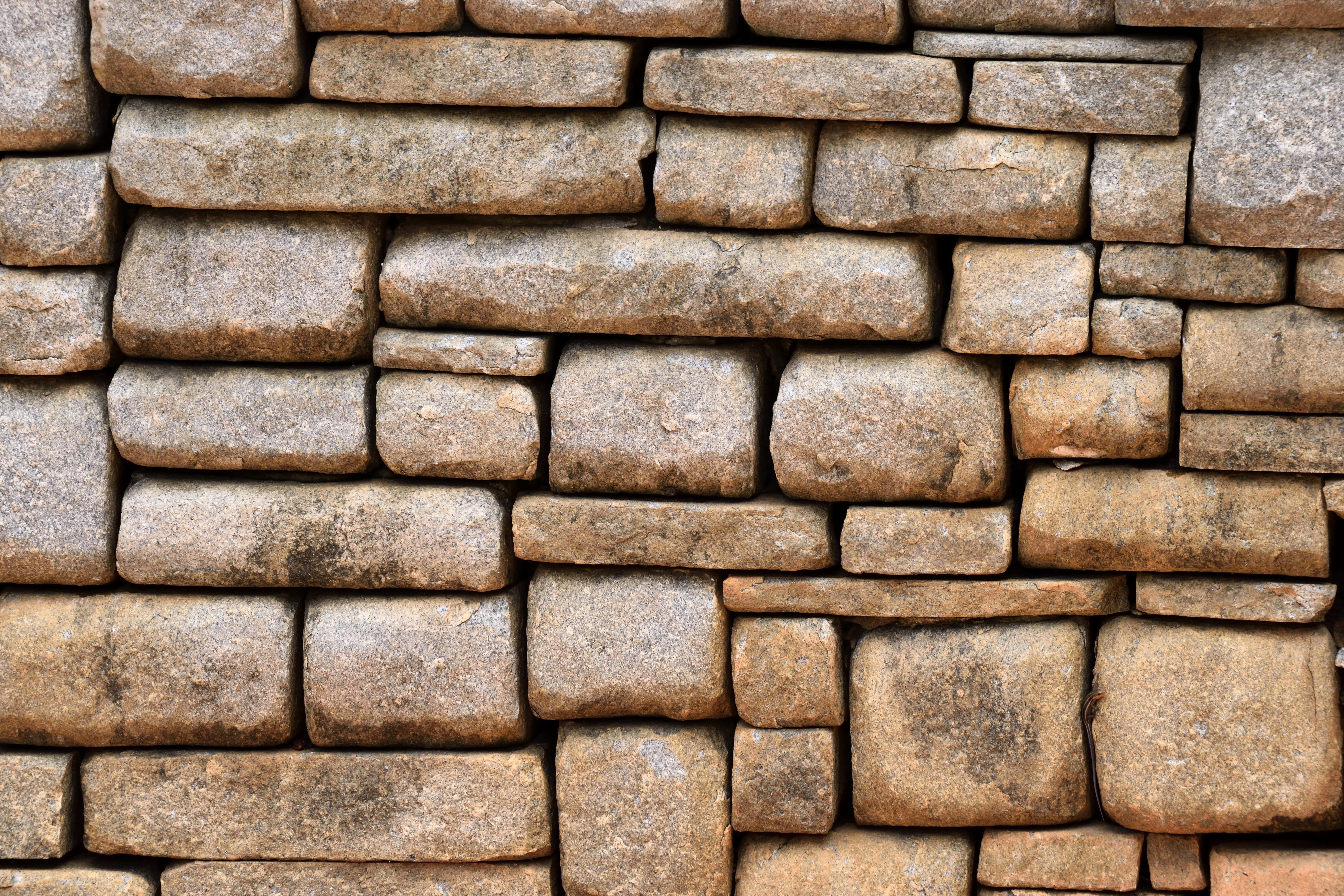 stone wall, pattern, brown, stone Material, no people, closeup, construction, backgrounds, grunge, close-up, built structure, view, vintage, large group of objects, HD Wallpaper