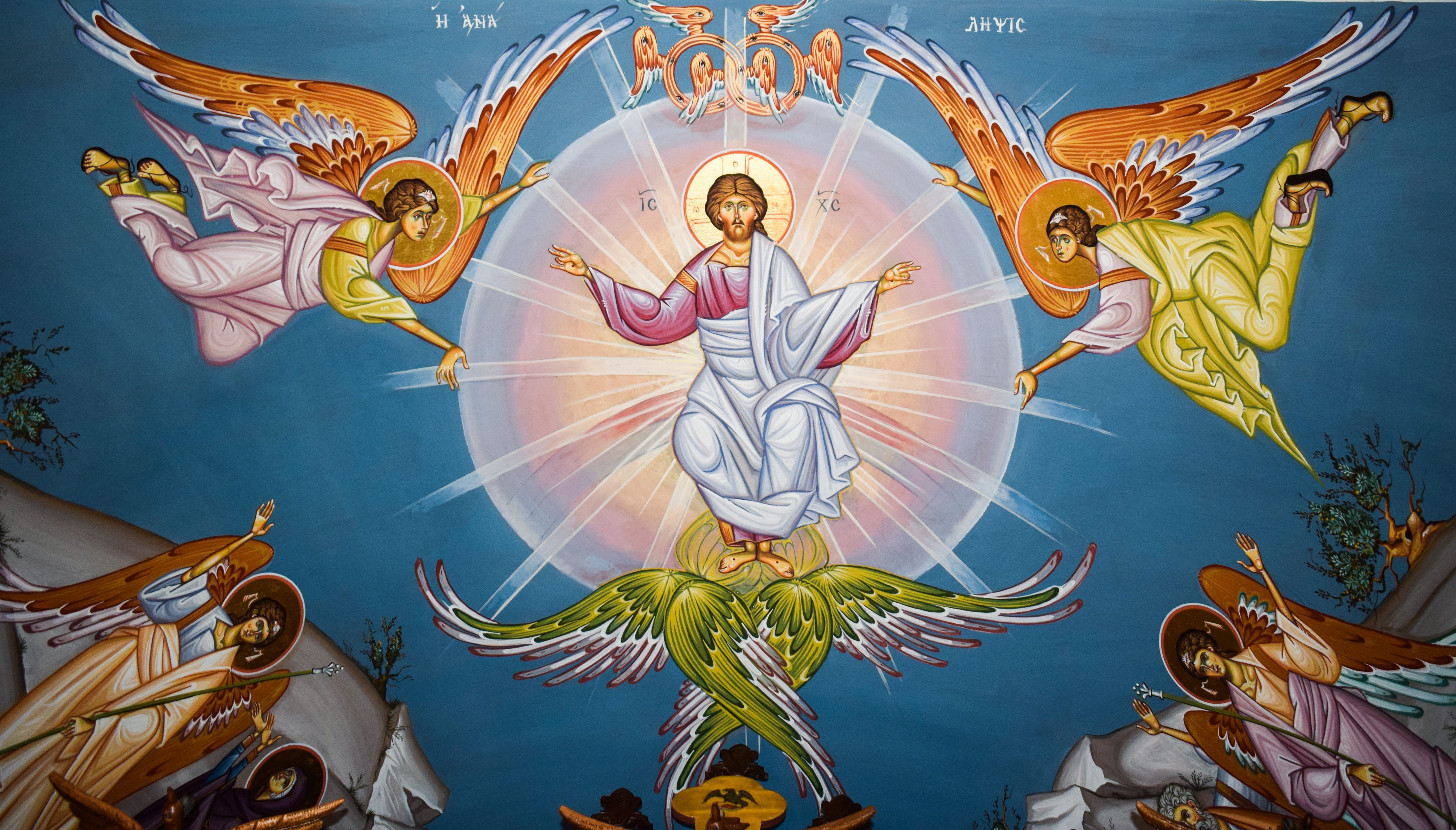 religion, close-up, painting, day, christ, ornate, church, painted image, cyprus, 5K, sculpture, human representation, female likeness, ayios nikolaos, HD Wallpaper