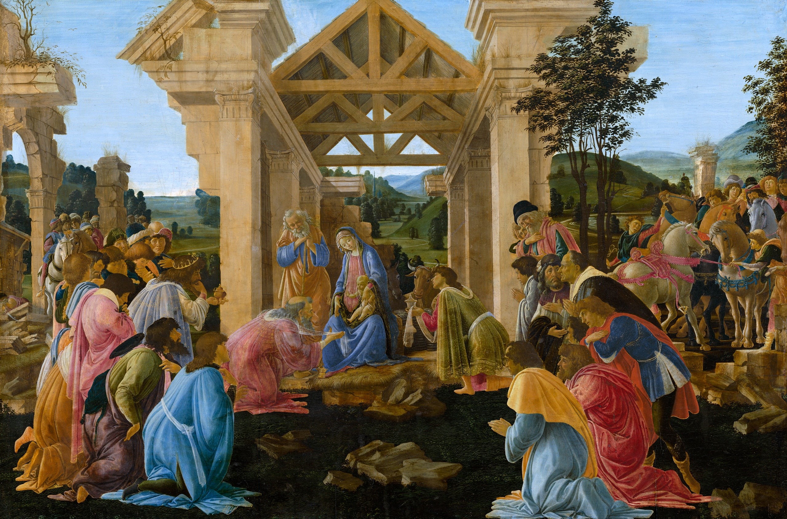 picture, Sandro Botticelli, 2K, mythology, The Adoration Of The Magi, HD Wallpaper