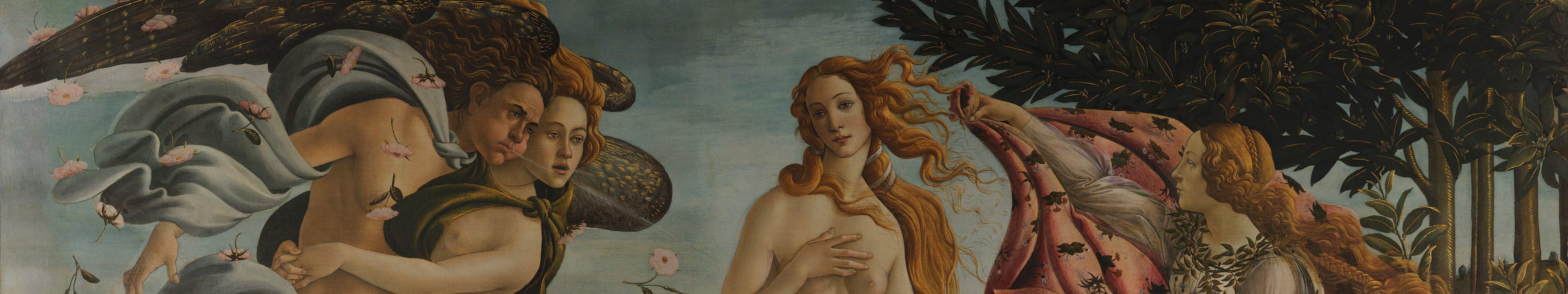 monitor, sandro, venus, peinture, screen, multi, tripple, naissance, 5K, multiple, botticelli, tableau, art, HD Wallpaper