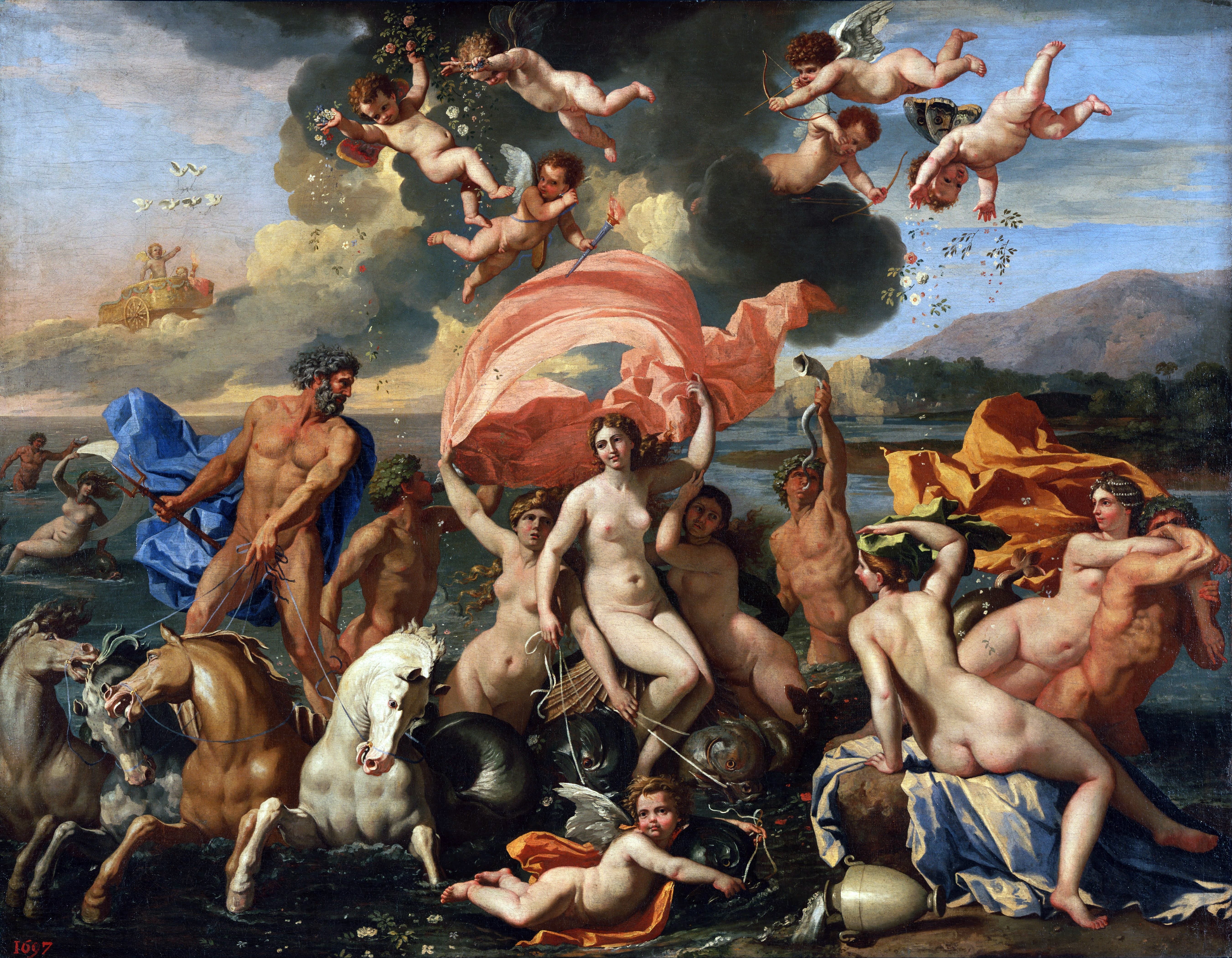 The Birth of Venus, 5K, classic art, Nicolas Poussin, classical art, HD Wallpaper
