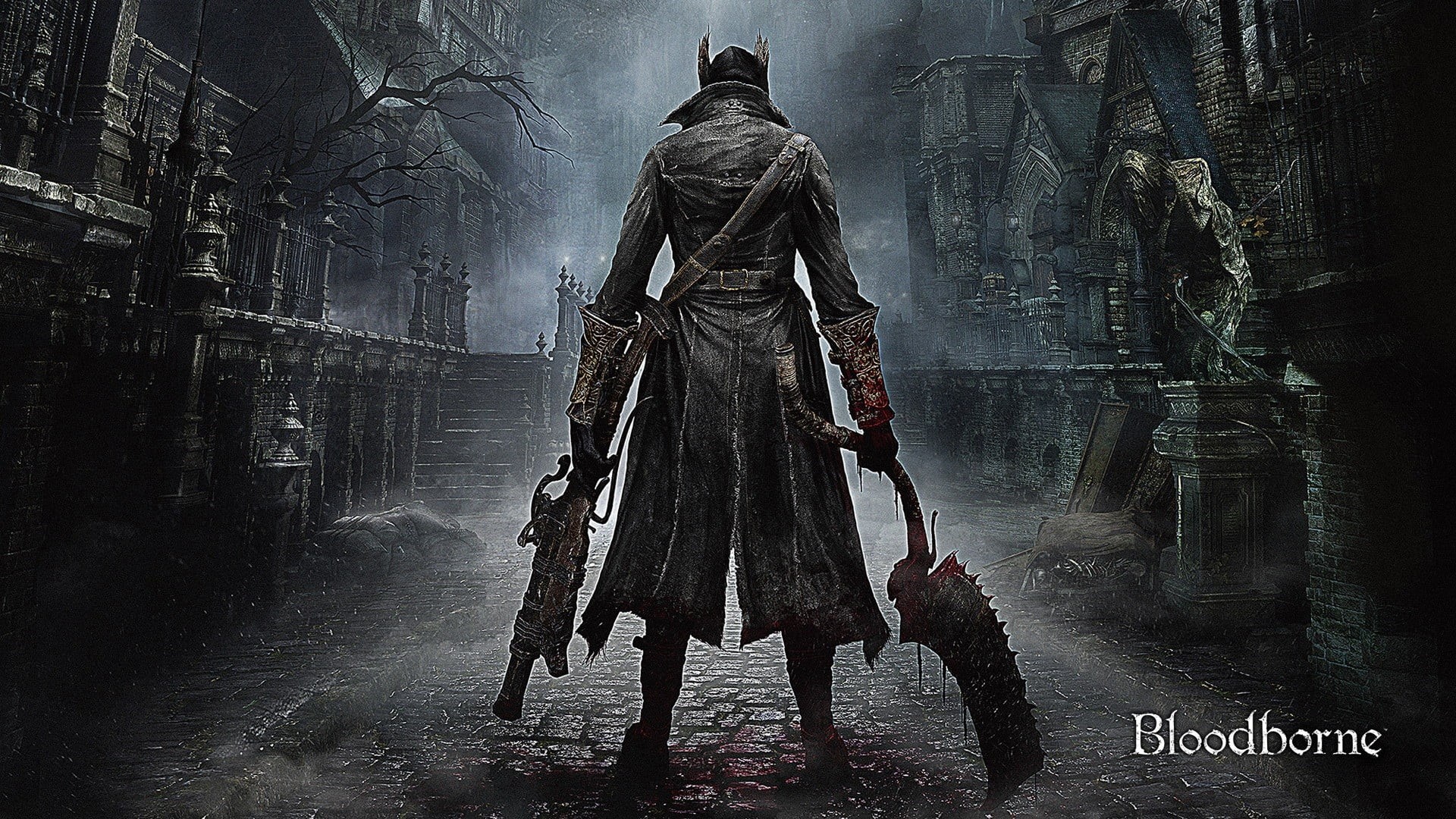 art and craft, game, human representation, representation, old, Bloodborne, horror, adult, spooky, outdoors, 1080P, video, bloodhorn, built structure, HD Wallpaper