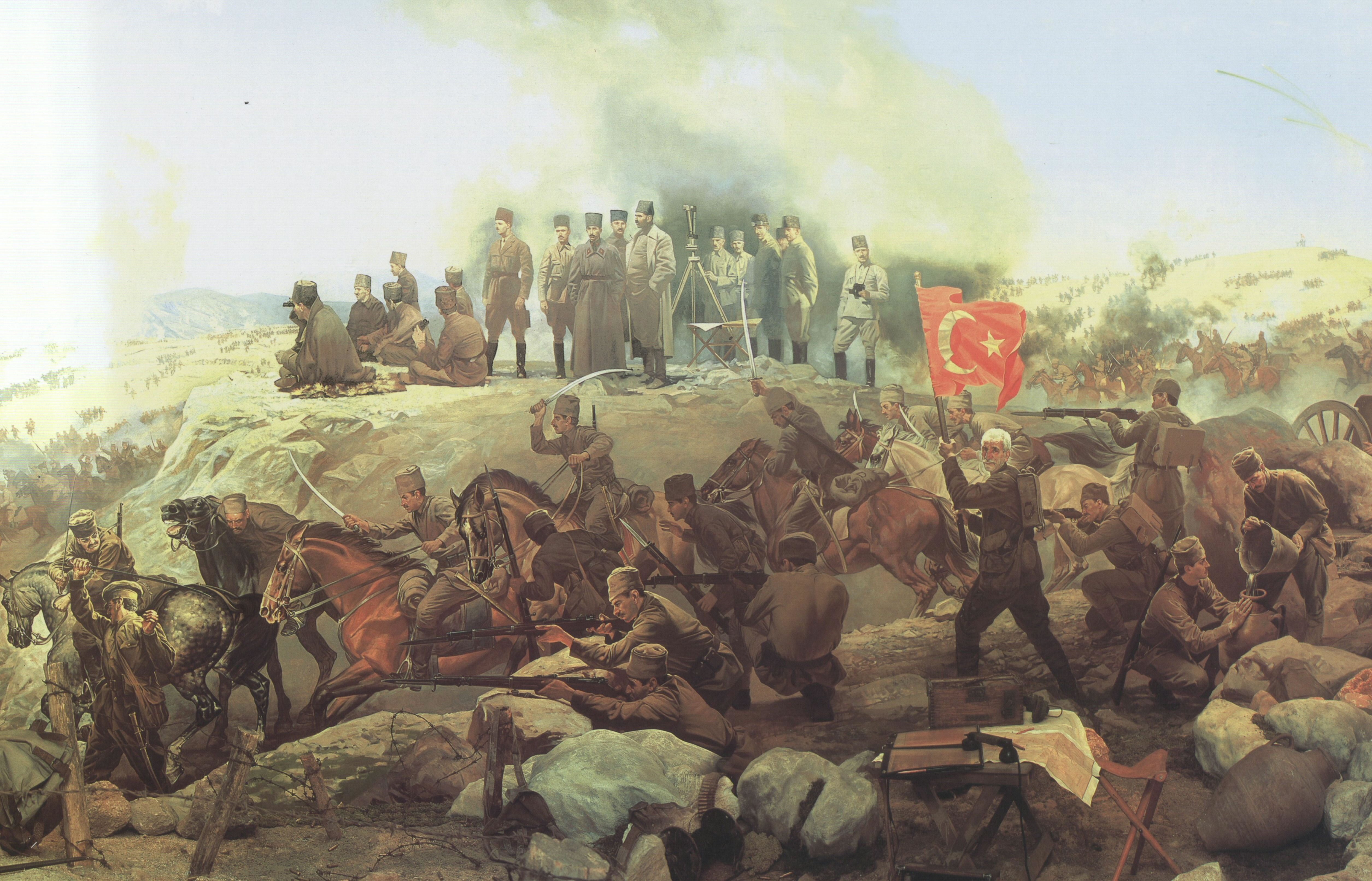 protest, war, crowd, plant, rock, smoke - physical structure, large group of people, nature, 4K, history, outdoors, Turkey, flag, rock - object, artwork, HD Wallpaper
