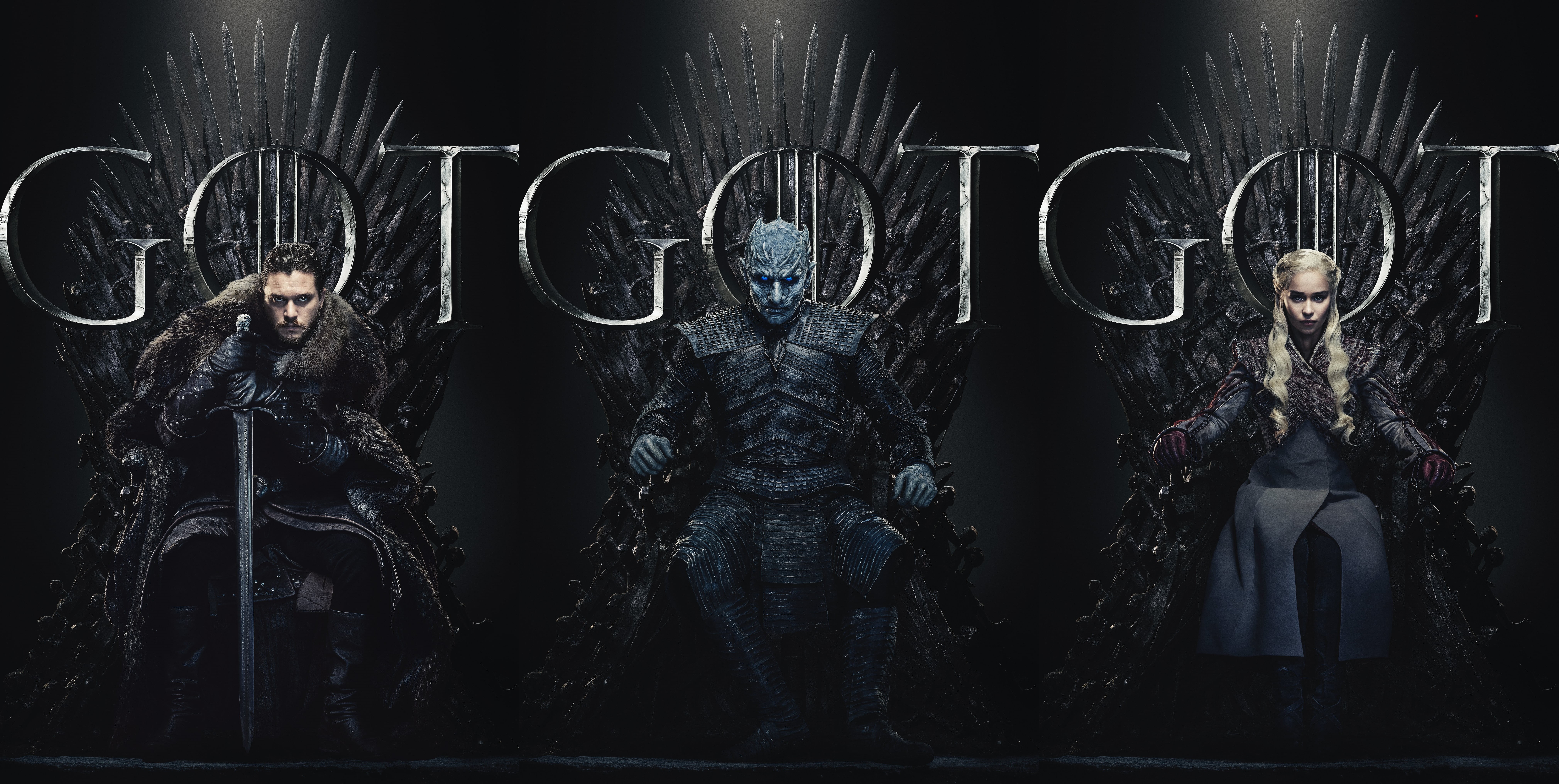 Night King (Game of Thrones), 8K, Daenerys Targaryen, Kit Harington, Emilia Clarke, Jon Snow, Game Of Thrones, TV Show, HD Wallpaper