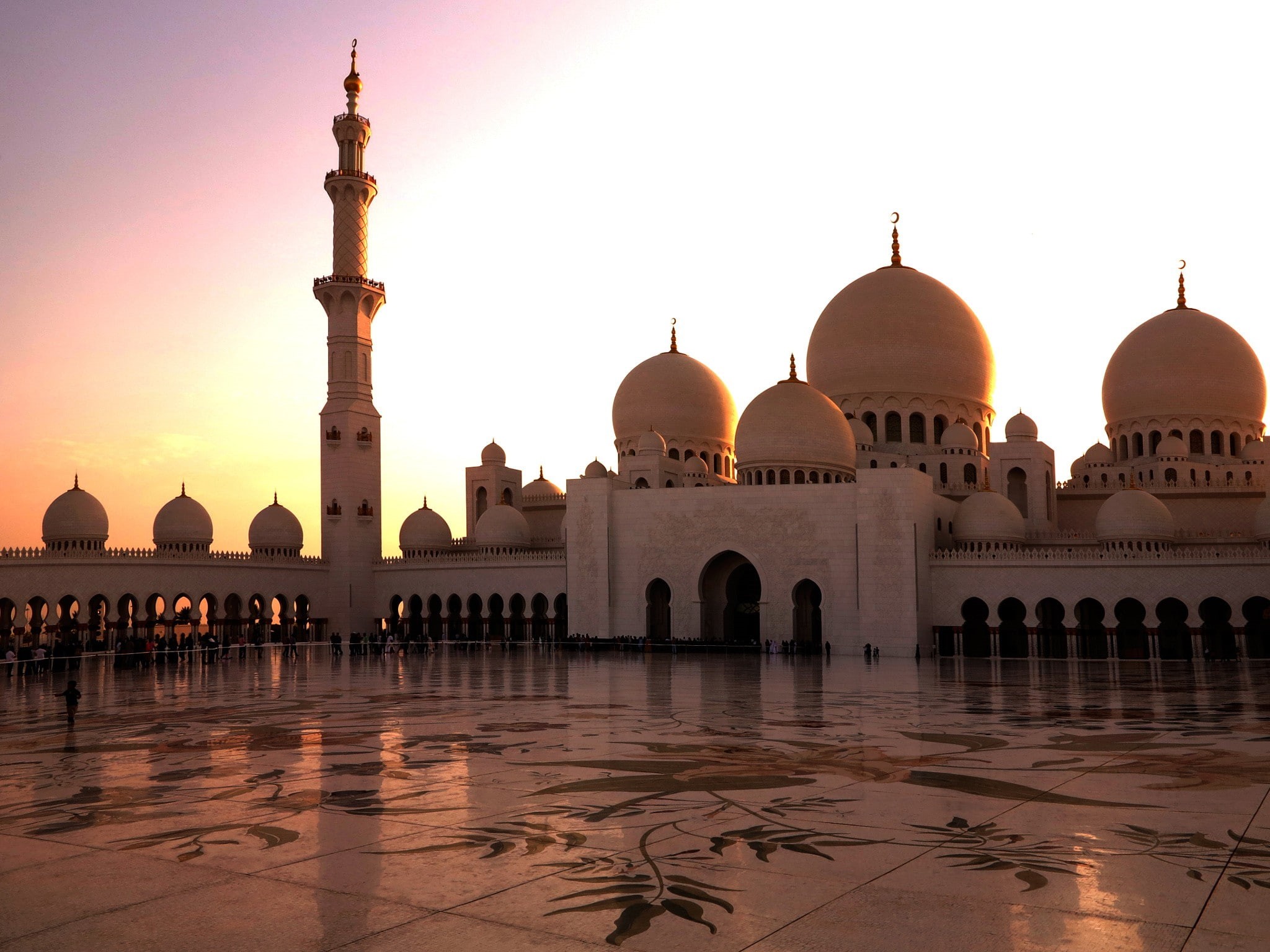 dome, sky, travel, photography, the past, tourism, 1080P, mosque, Islam, architecture, place of worship, tiled floor, belief, building exterior, history, HD Wallpaper