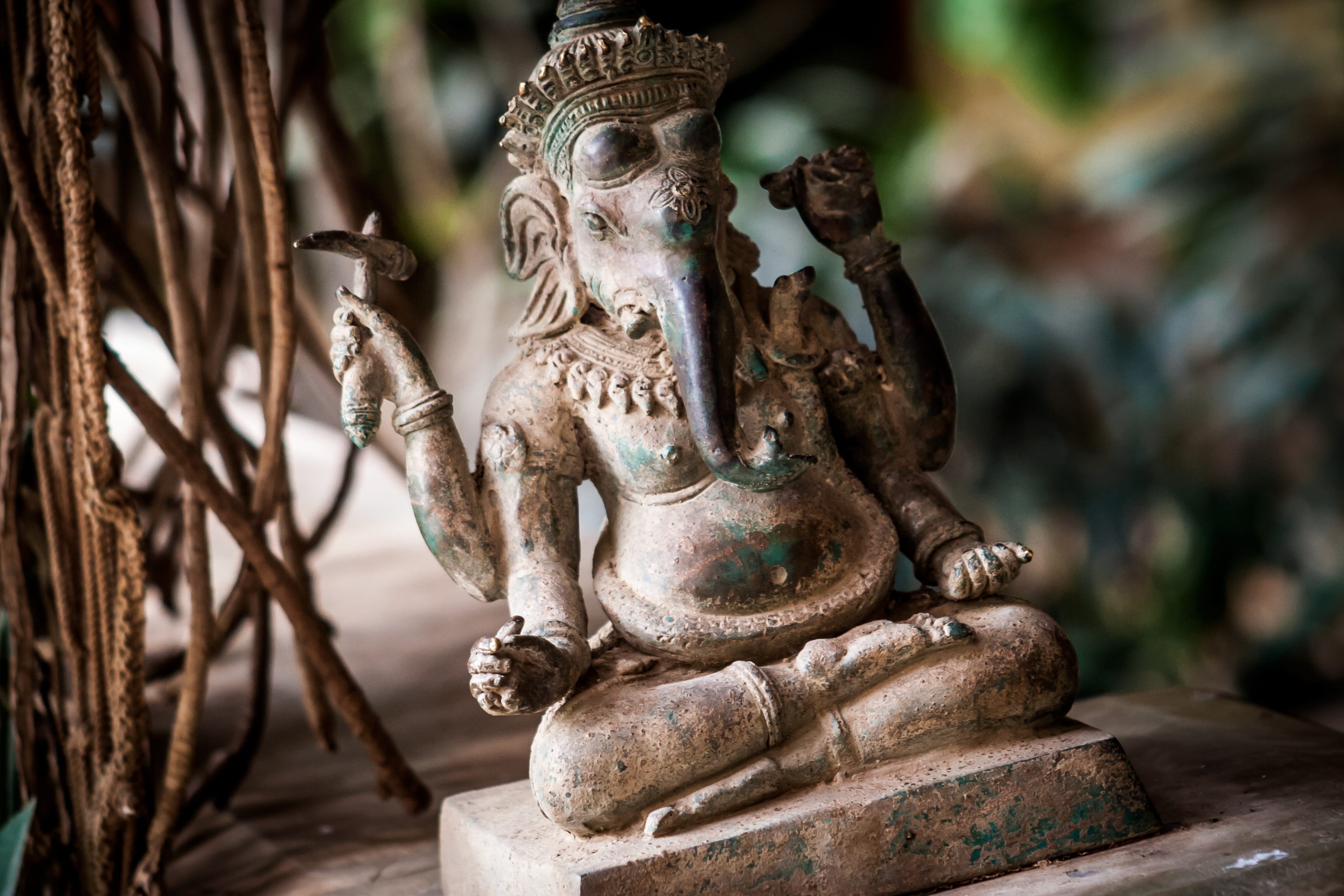 human representation, meditate, art, idol, india, temple, focus on foreground, affection, day, relaxation, craft, outdoors, stone, hinduism, wood - material, HD Wallpaper