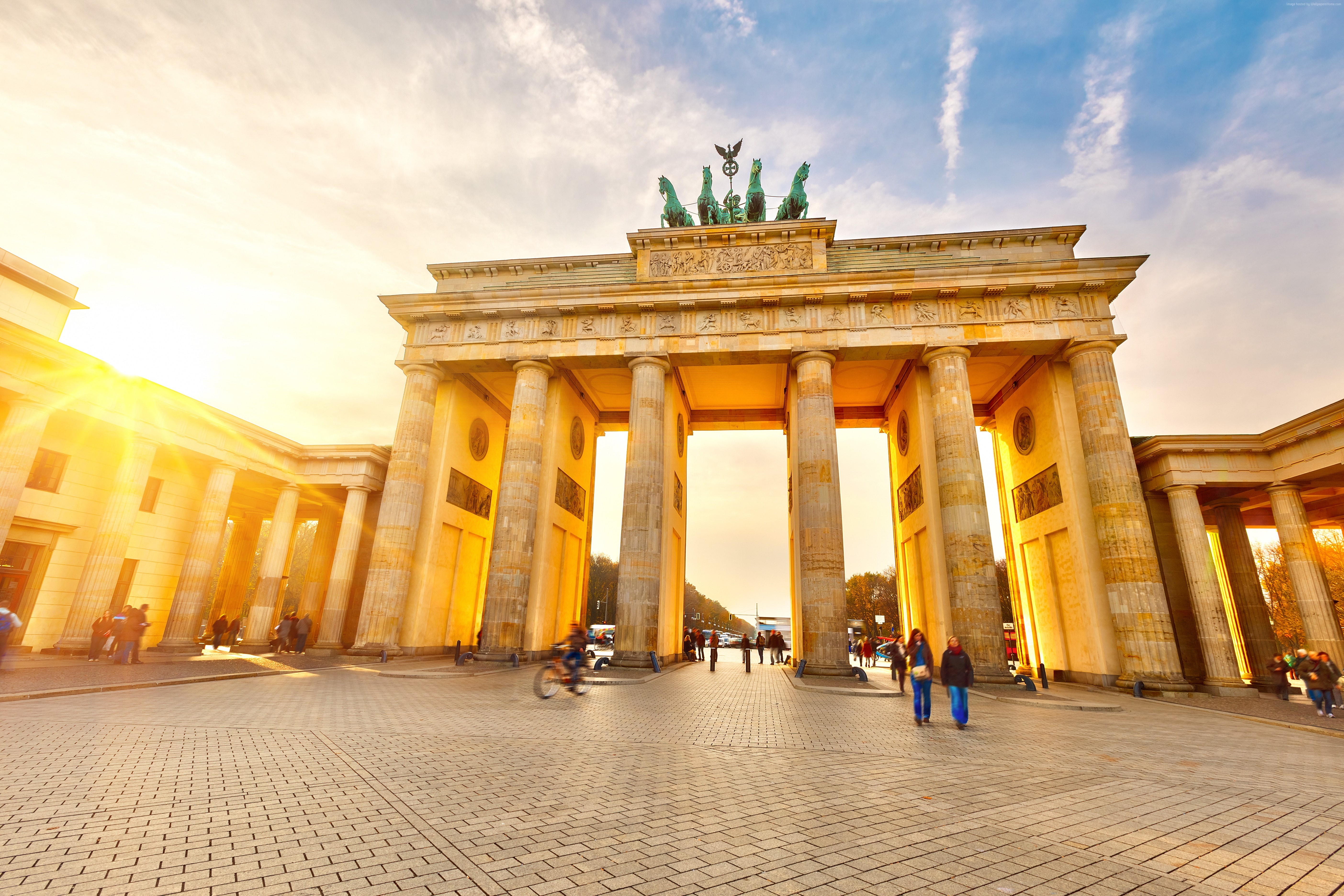 Berlin, Germany, Brandenburg Gate, Travel, Tourism, 5K, HD Wallpaper