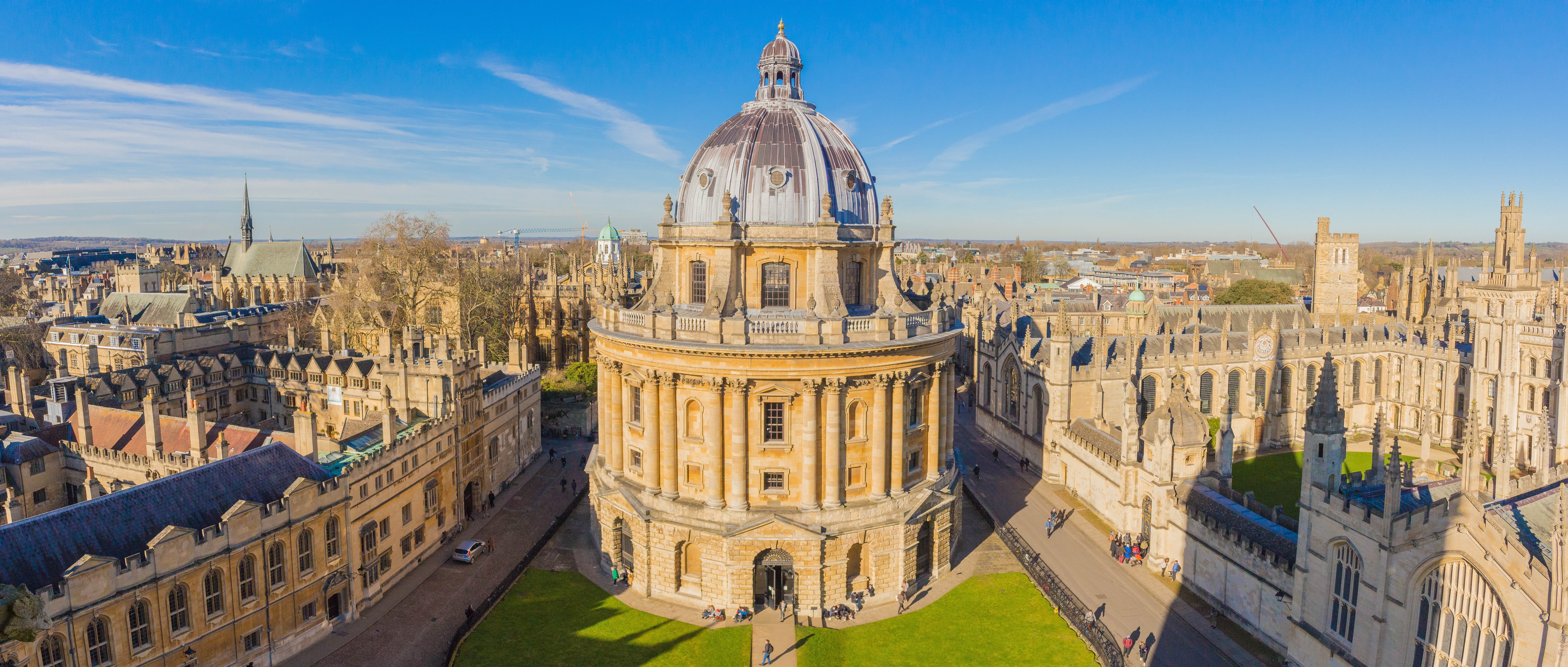 tourism, landscape, panoramic, daytime, radcliffe camera, beige, travel, 8K, cityscape, built structure, history, dome, building, nature, travel destinations, HD Wallpaper