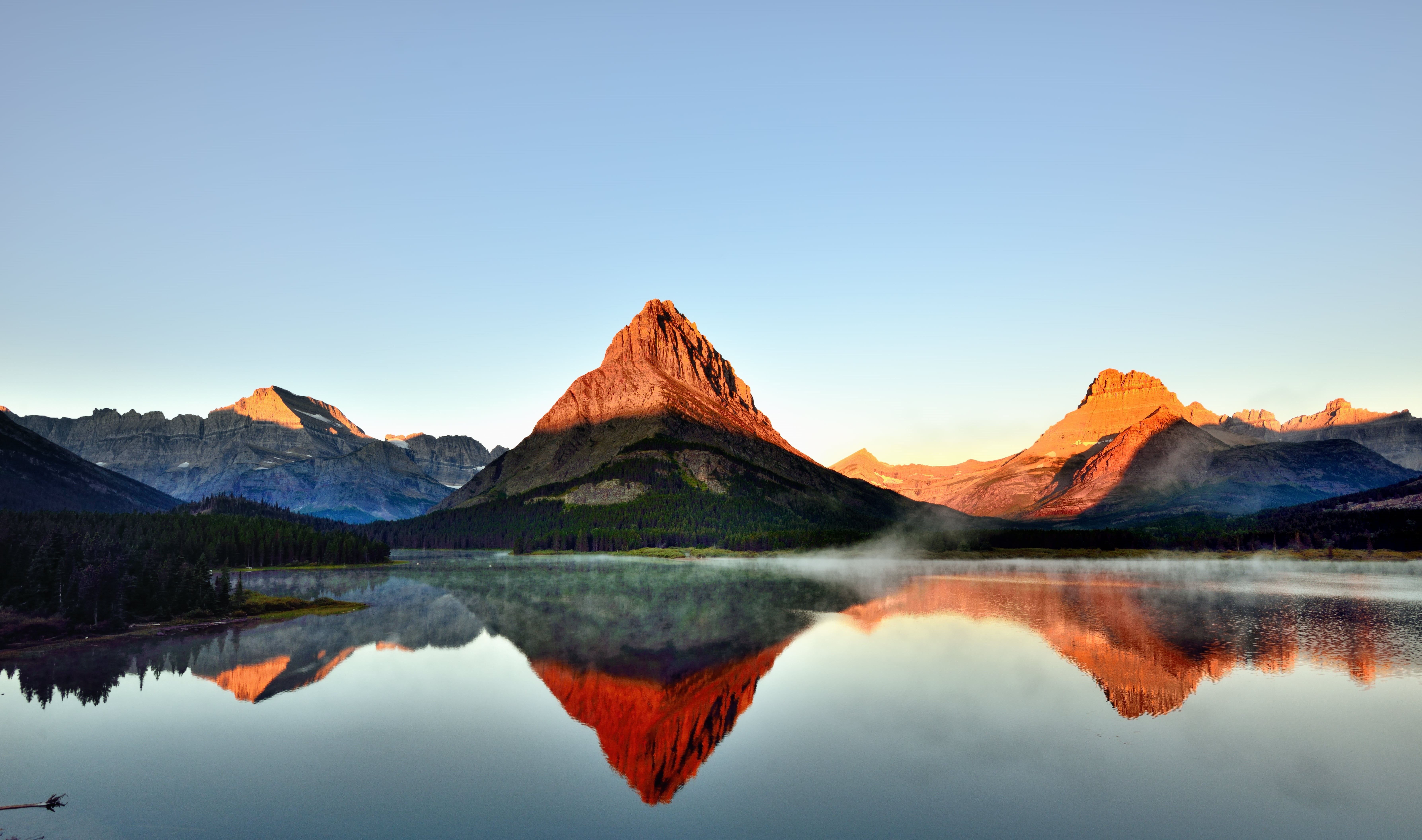 outdoors, 5K, Mount Gould, scenics, View, Day 5, mountain Peak, Nature, Portfolio, Water, reflection, Waterton Glacier International Peace Park, Lewis Range, HD Wallpaper