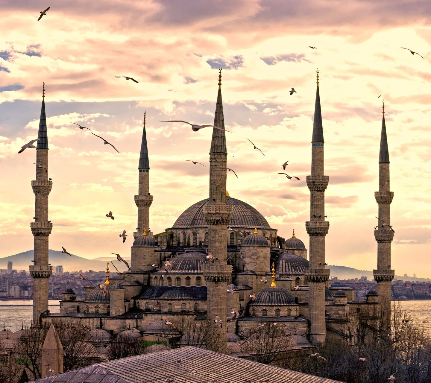 religion, nature, 720P, place of worship, tourism, history, Islam, travel destinations, sunset, travel, built structure, Hagia Sophia, no people, ornate, HD Wallpaper