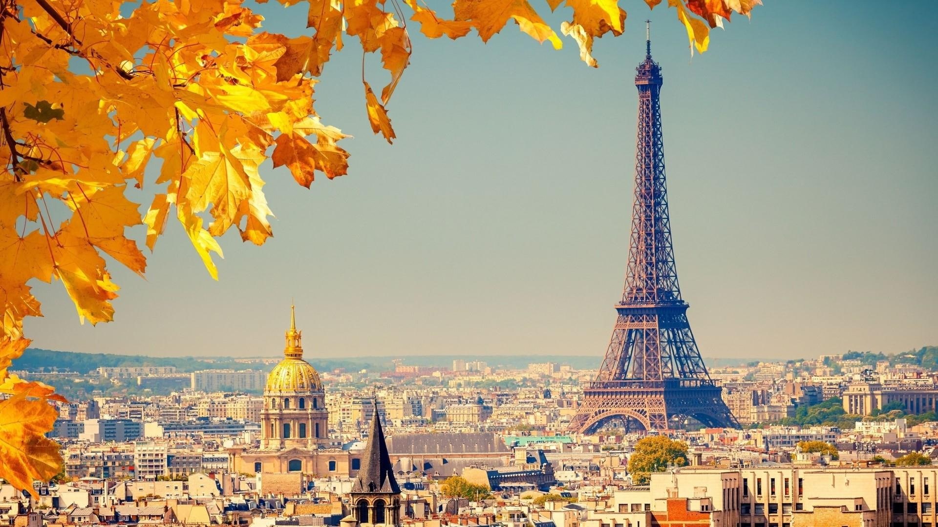 cityscape, europe, paris, 1080P, eiffel tower, tower, france, autumn, HD Wallpaper