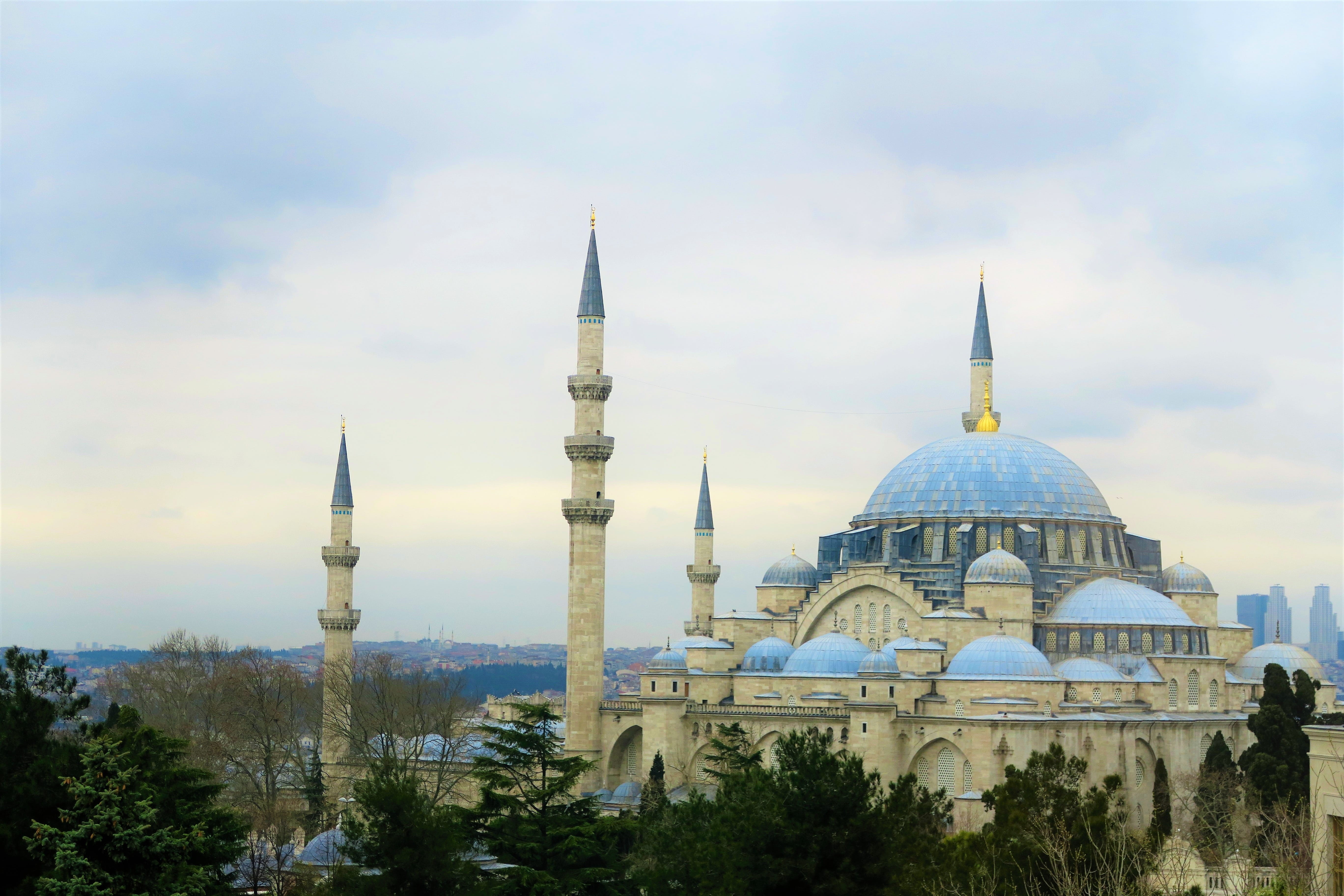 built structure, tourism, outdoors, religion, istanbul, travel, place of worship, cloud - sky, spirituality, architecture, no people, süleymaniye, old, HD Wallpaper