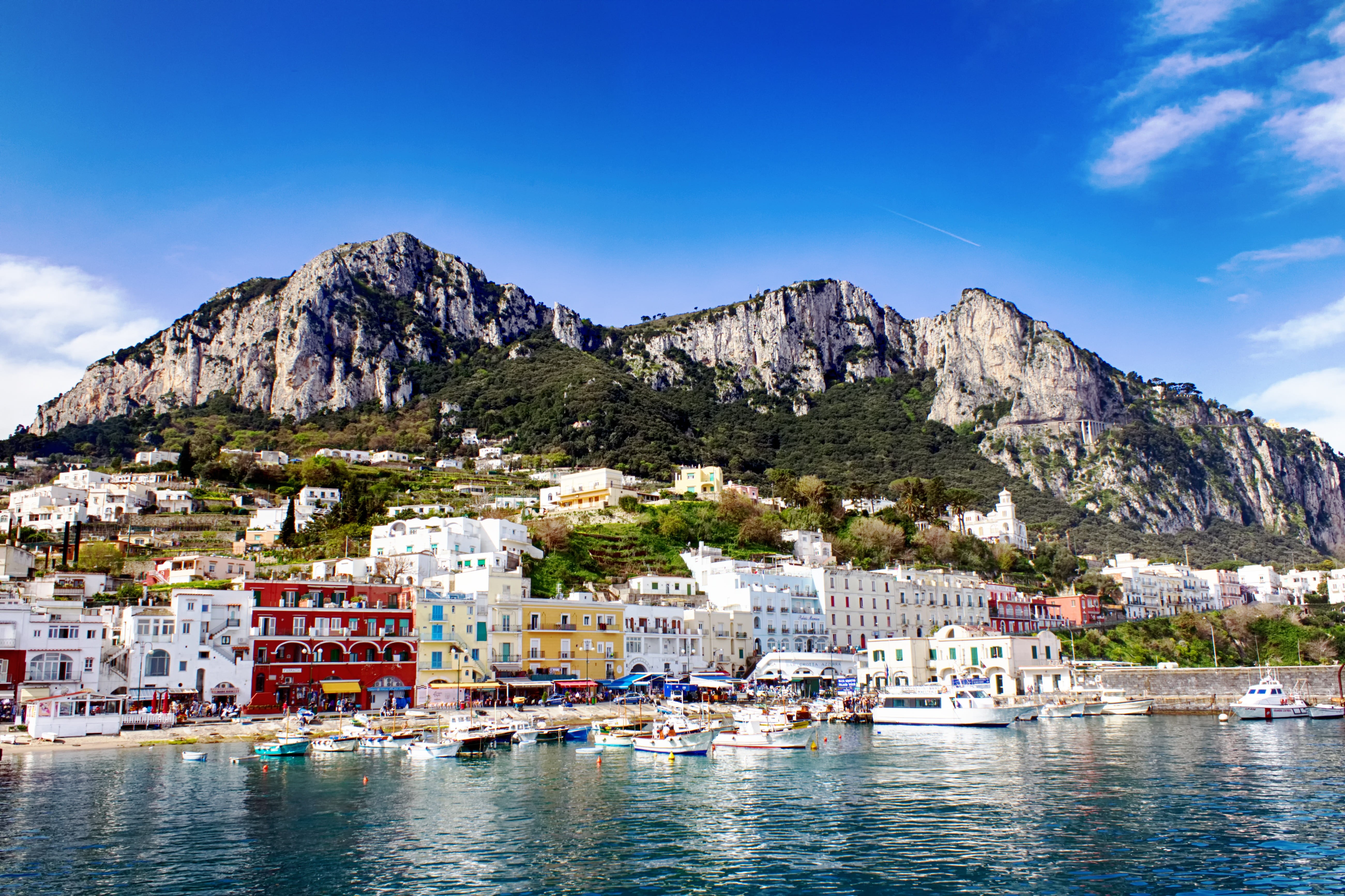 destination, italy, yacht, travel destinations, sky, city, bay, nature, landscape, beach, summer, building, house, vacation, waterfront, tourism, outdoor, HD Wallpaper