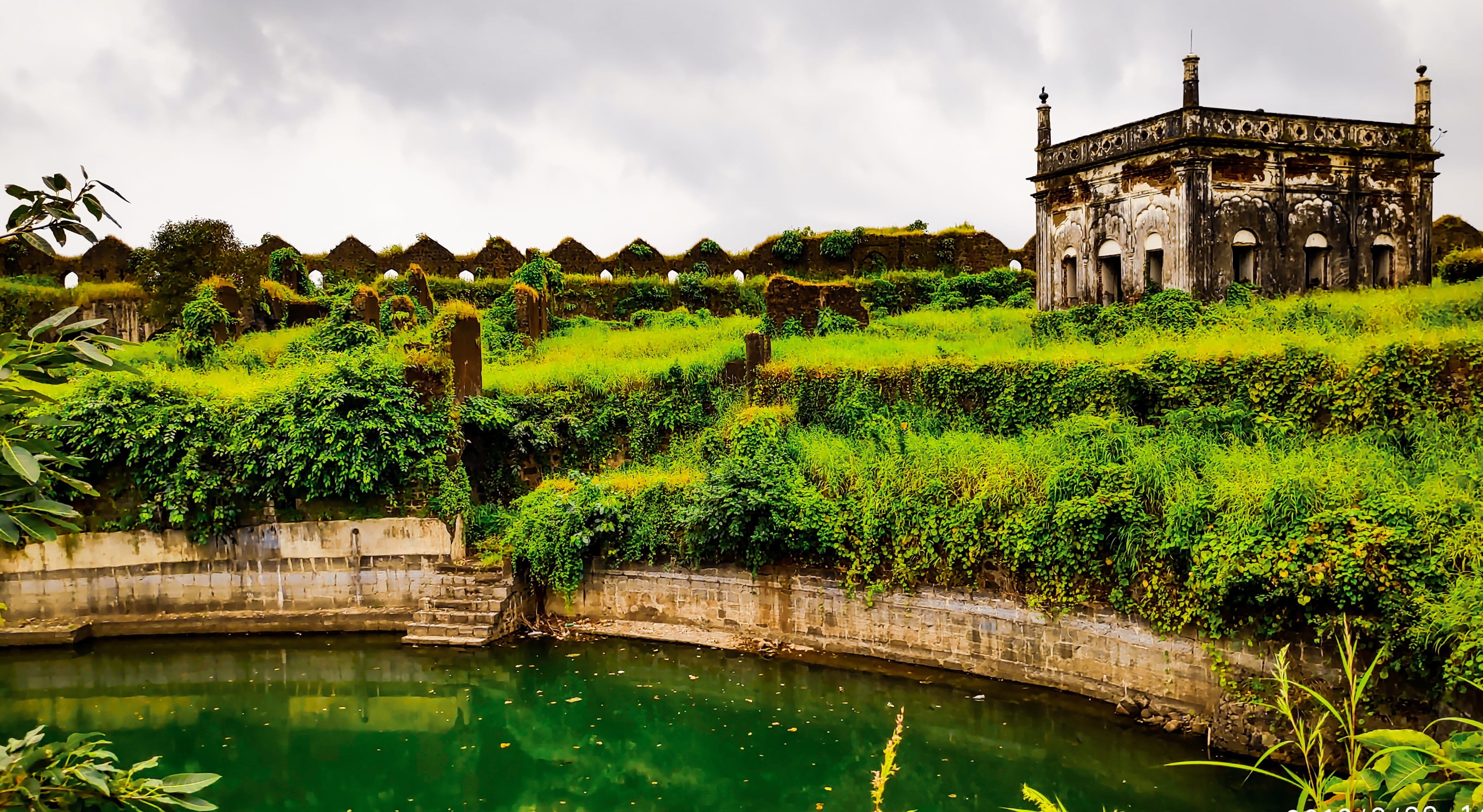history, travel destinations, no people, building exterior, shivaji maharaj, tree, fort, built structure, maharashtra, building, nature, jai shivaji, sky, HD Wallpaper
