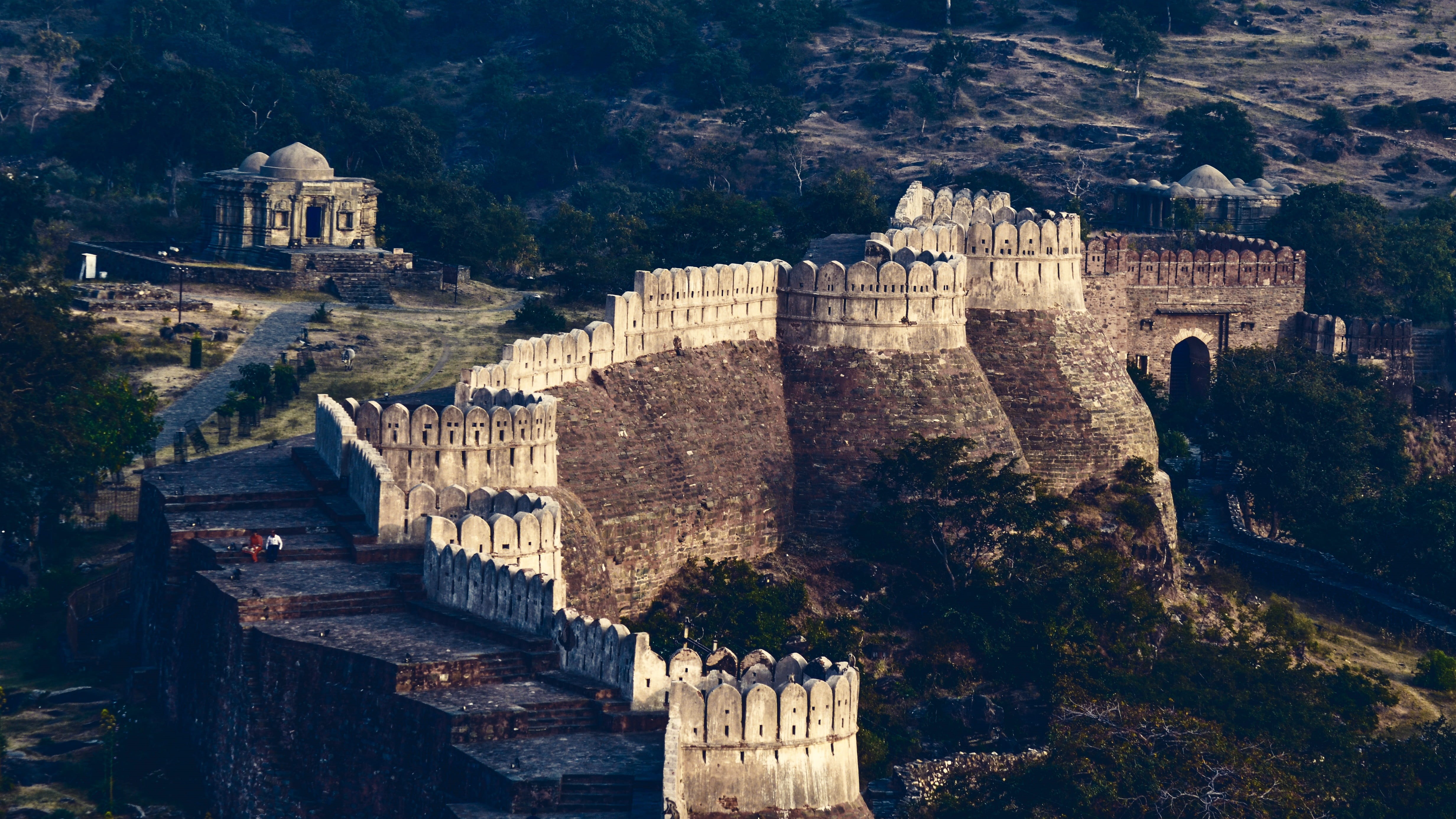 photo, rajasthan, mountain, ruined, history, concrete, old, fort, tourism, outdoors, landscape, fortress, hinduism, heritage, archaeology, monument, india, HD Wallpaper
