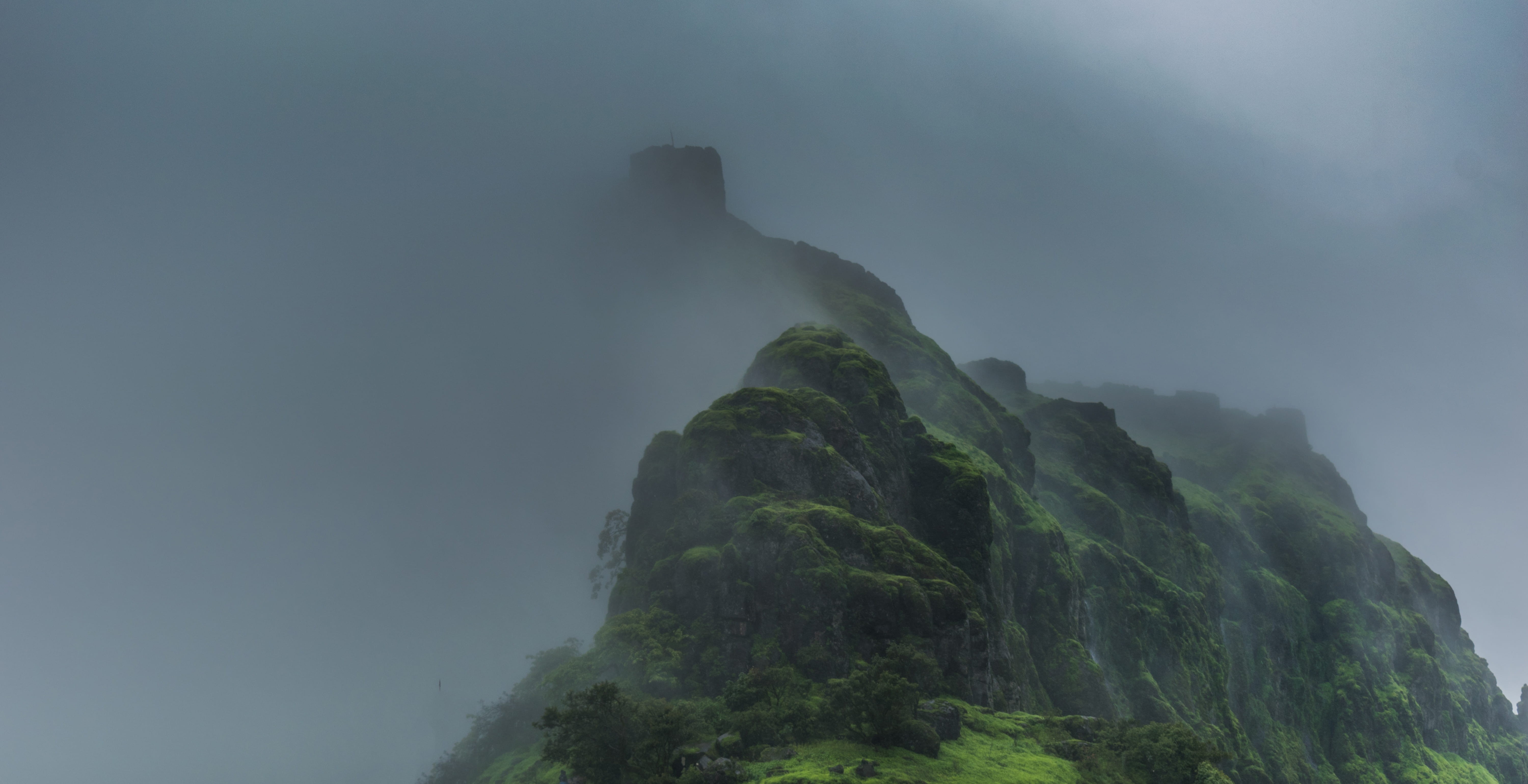 5K, scenics - nature, geology, pune, india, mountain range, solid, mountain peak, outdoors, sky, tranquility, no people, formation, remote, rock formation, HD Wallpaper