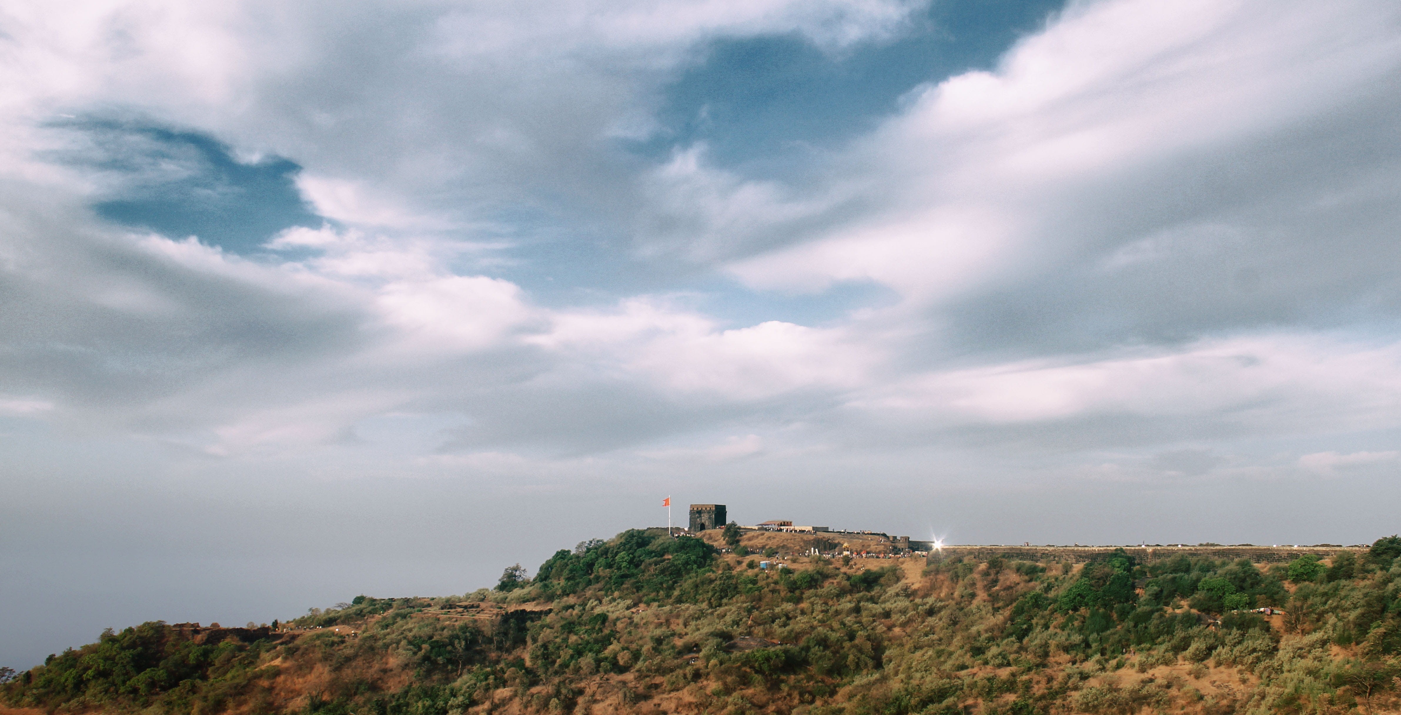 india, travel destinations, fort, mountain range, protection, building, no people, tower, scenics - nature, guidance, building exterior, architecture, adventure, HD Wallpaper